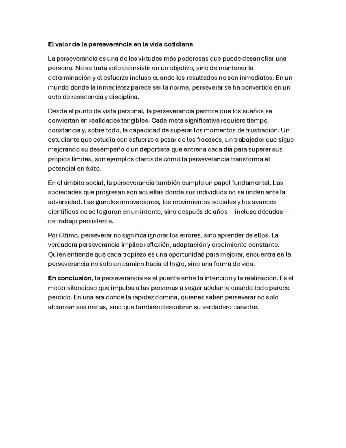 El valor de la perseverancia en la vida cotidiana: Reflexiones y ...