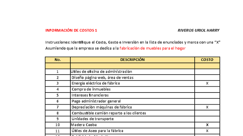 COSTOS Y GASTOS EN EMPRESAS COMERCIALES - CASO PRÁCTICO 1 - Studocu