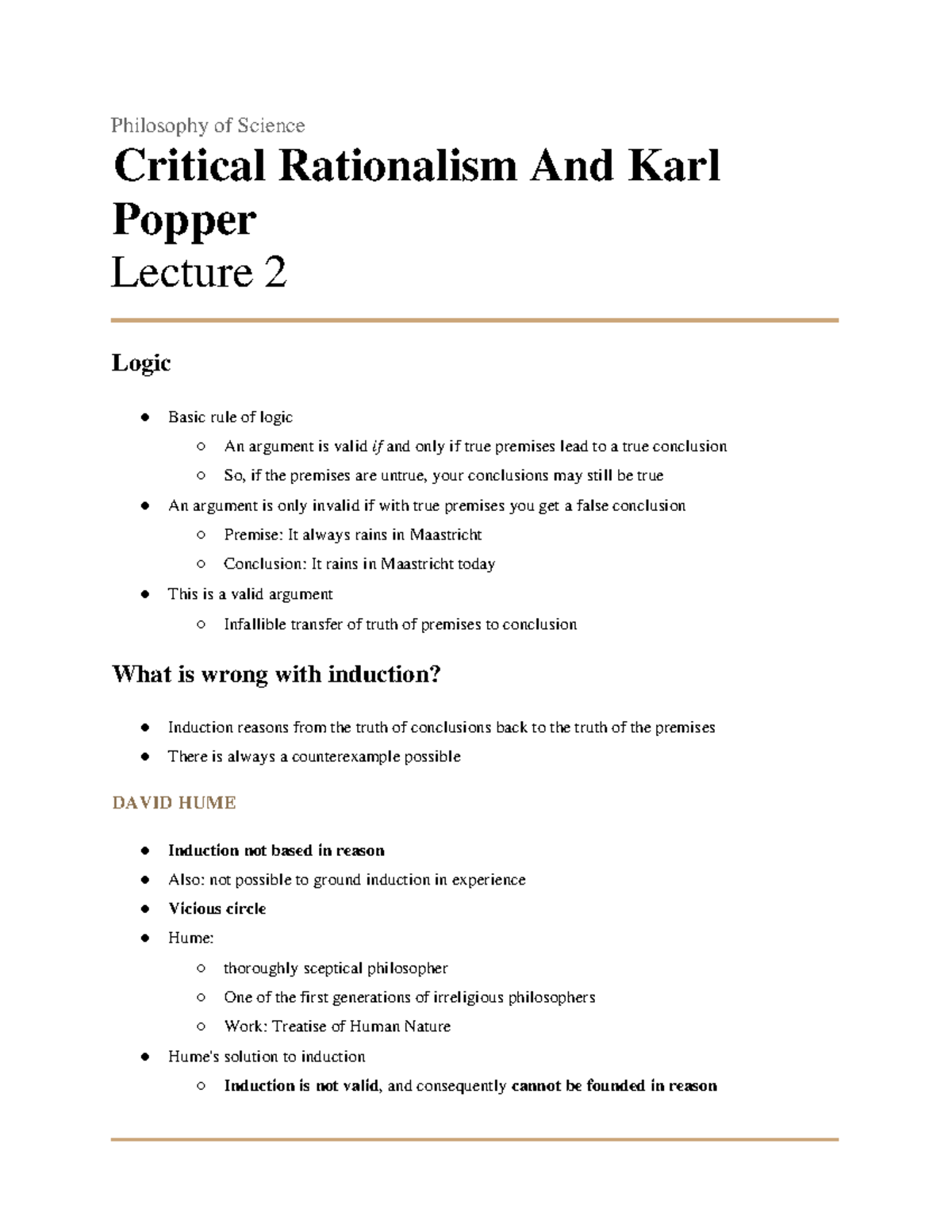 Philosophy of Science (PHIL101): Critical Rationalism & Karl Popper ...