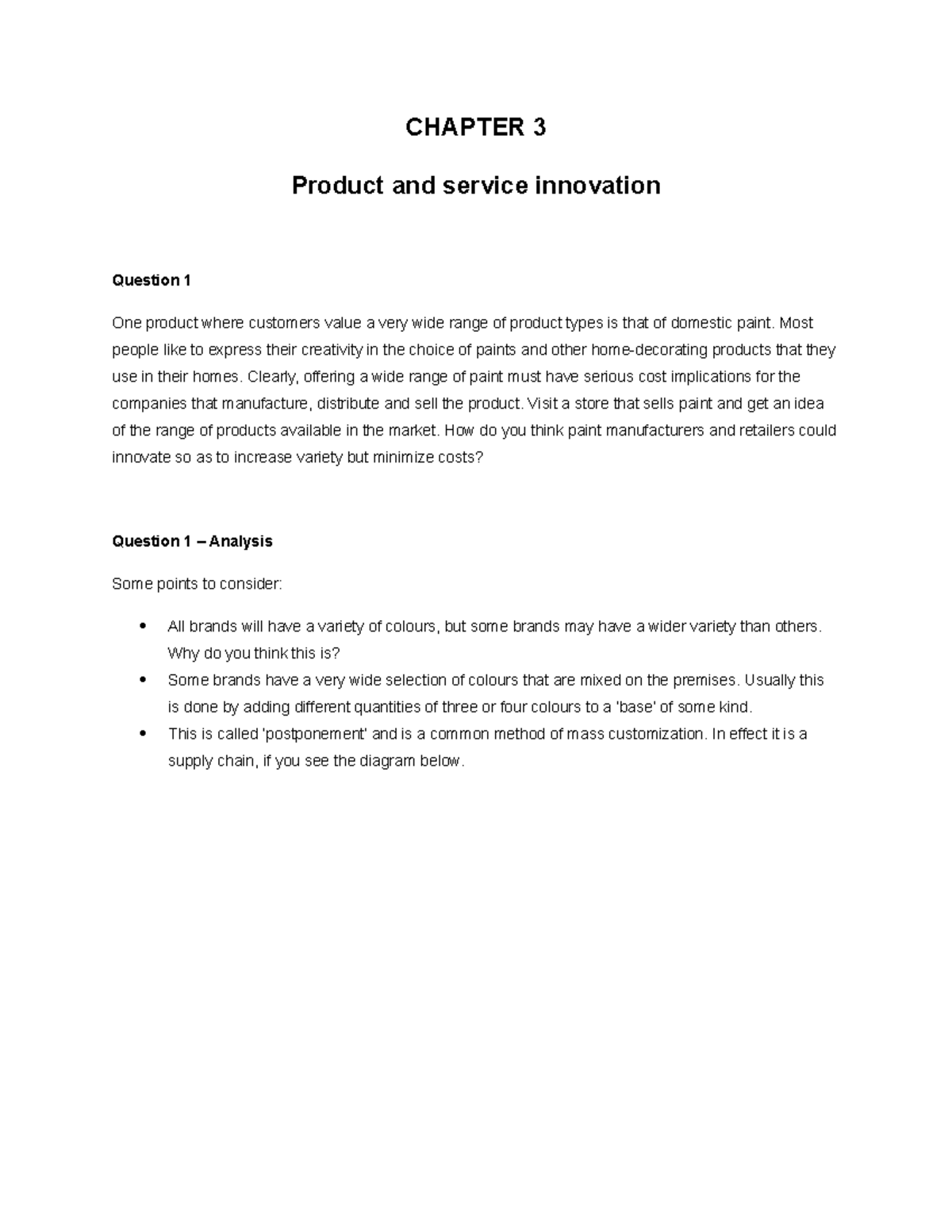 Chapter 3 - Model Answers for Product Innovation Questions - Studocu