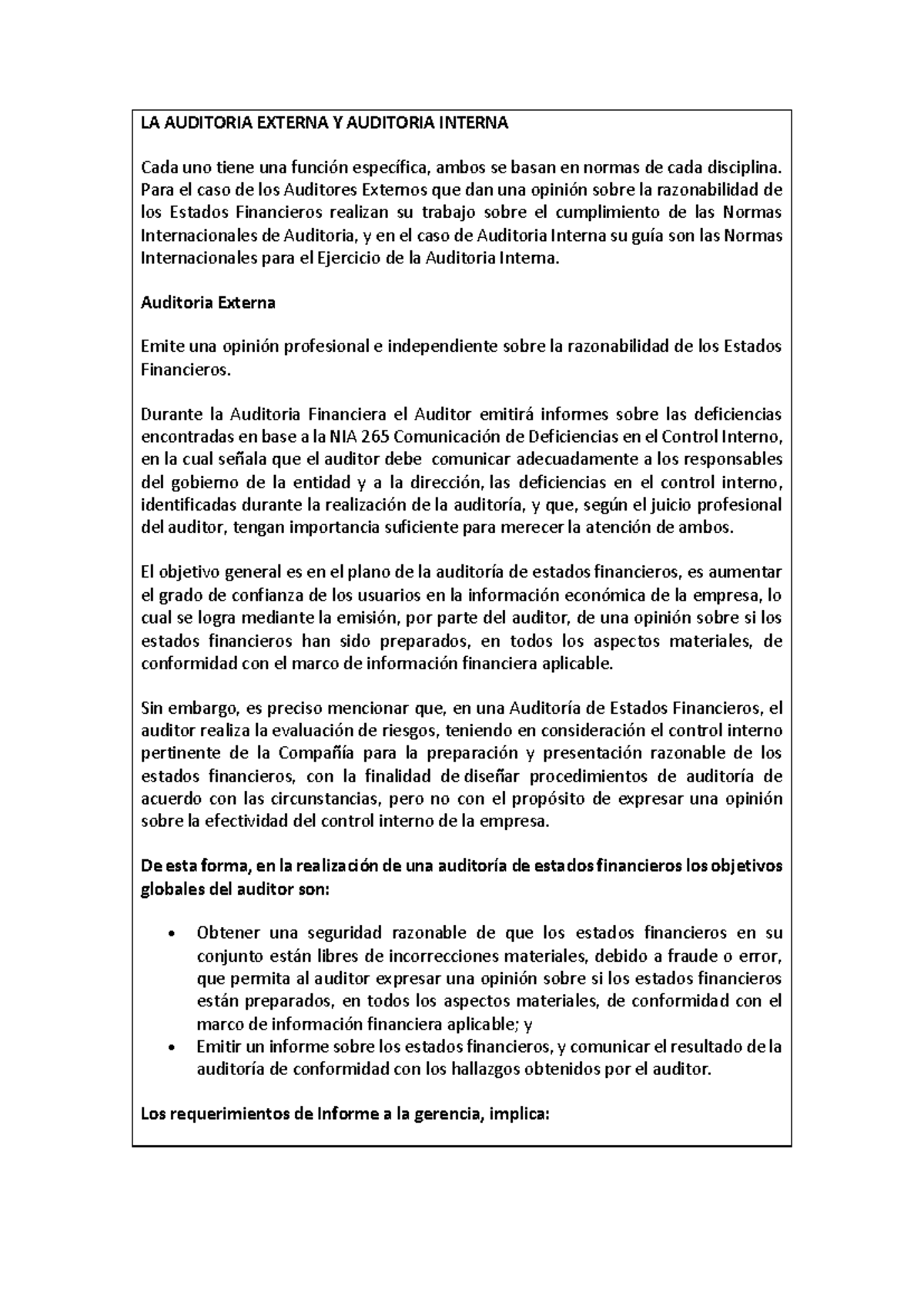 Semana 17 - guion - 2 3 Informe de auditoría - LA AUDITORIA EXTERNA Y ...