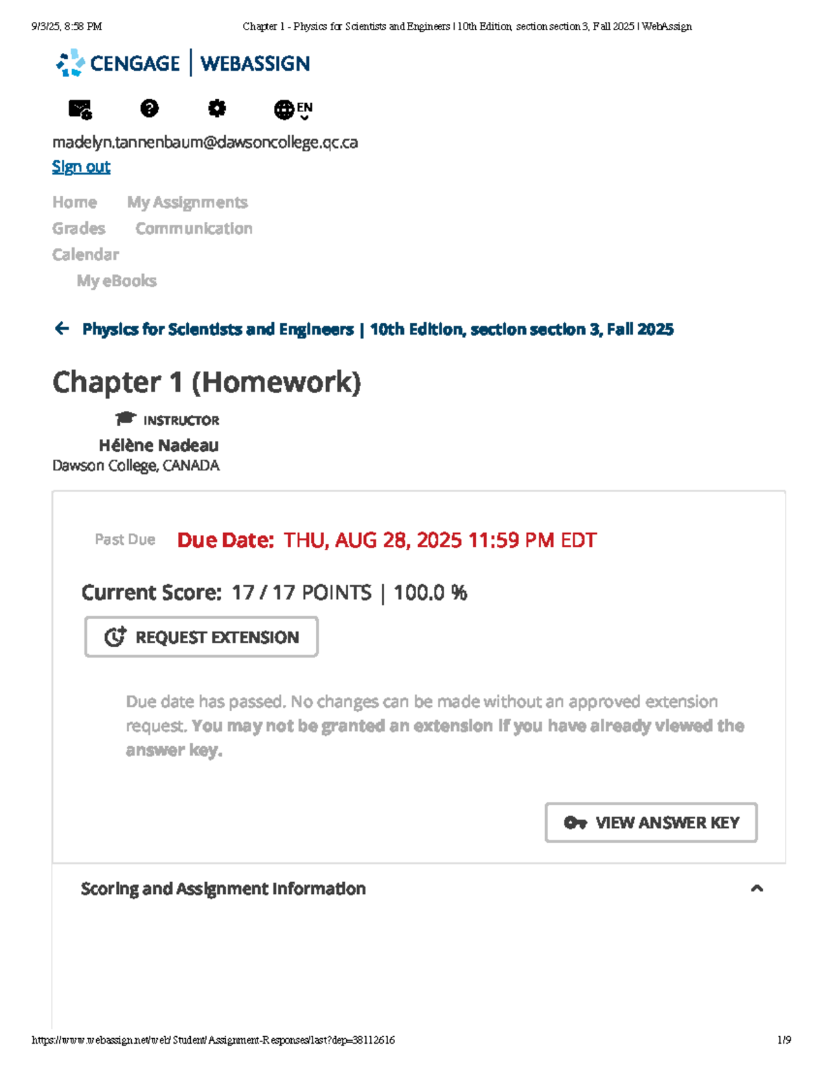 Chapter 1 Homework Solutions for Physics for Scientists and Engineers ...