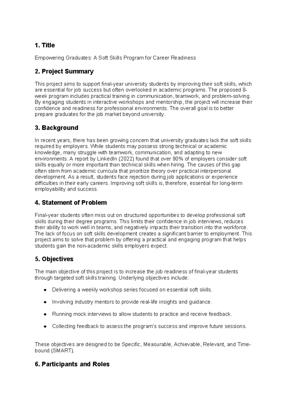 Empowering Graduates: Soft Skills Program for Career Readiness - Studocu