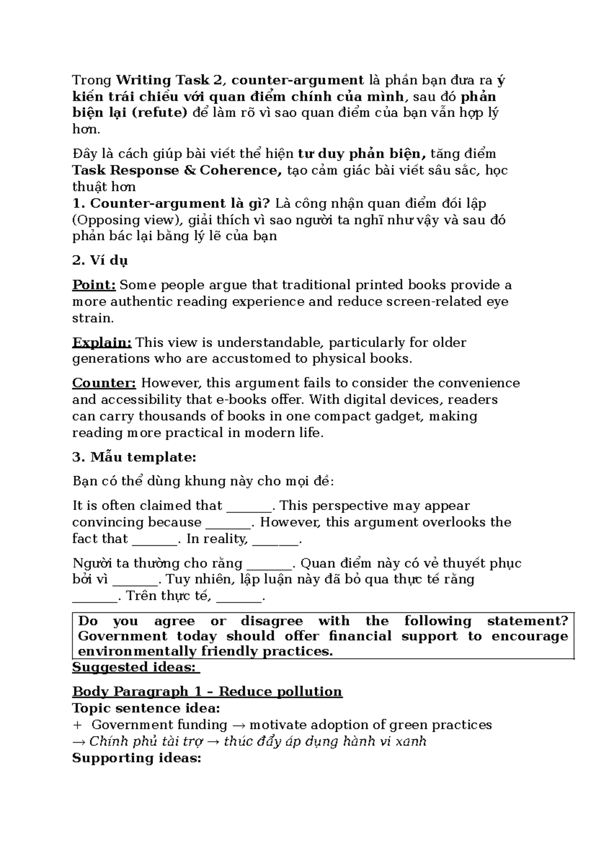 Counter-Argument Techniques in Writing Task 2 - Studocu