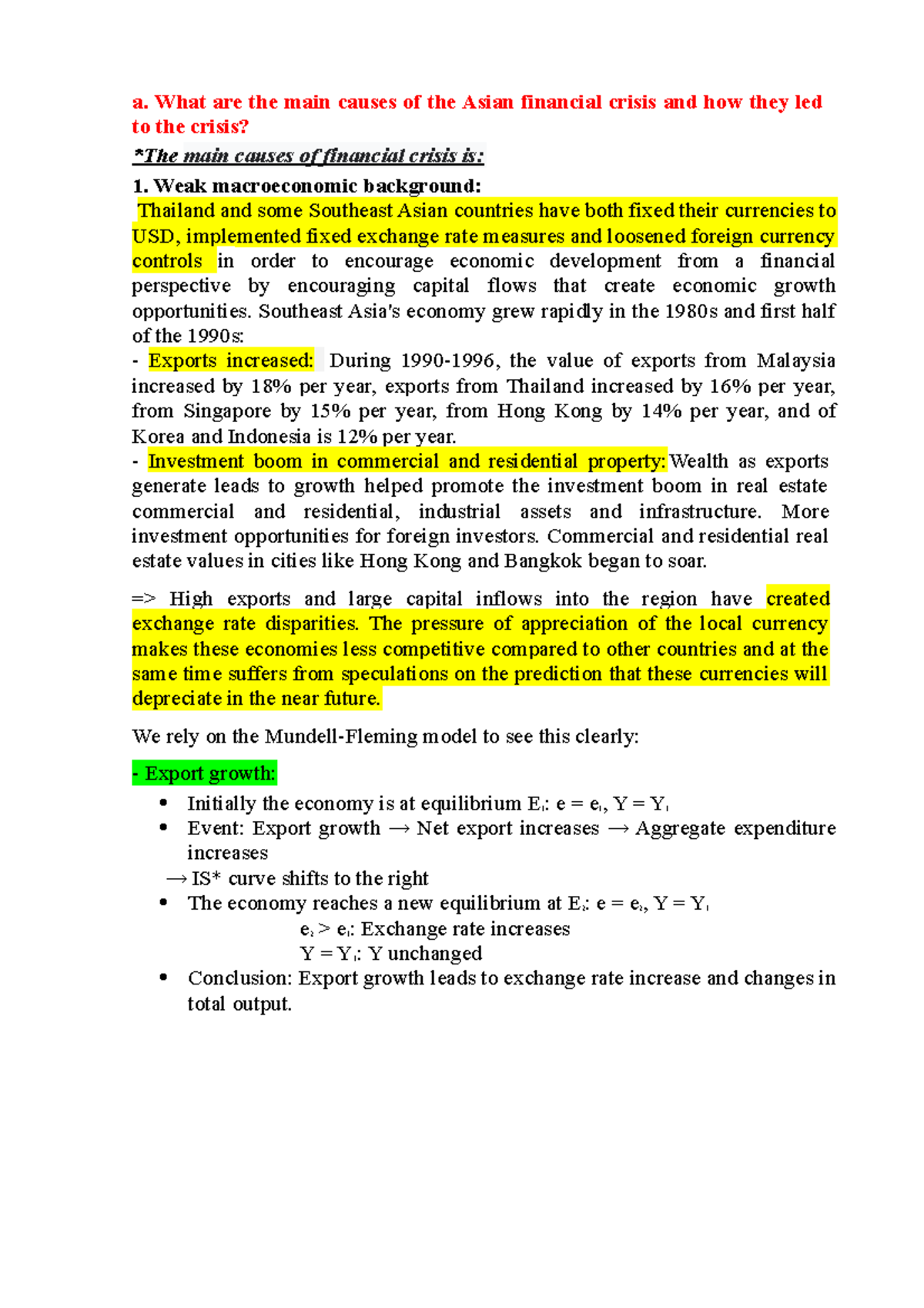 Case Study 3: The Causes and Impacts of the Asian Financial Crisis ...