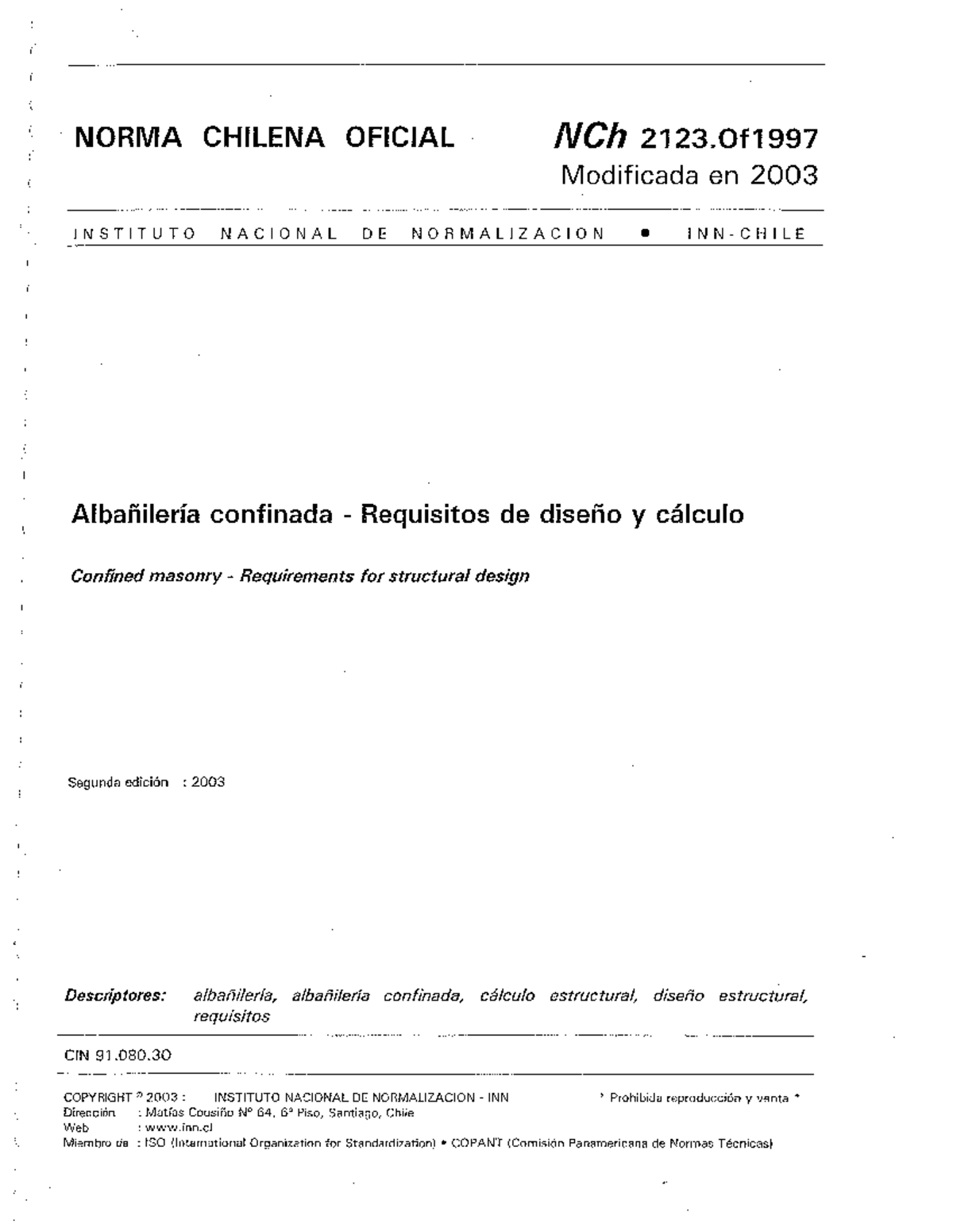 NCh2123-2003: Comprehensive Overview of Chile's Norms and Standards ...