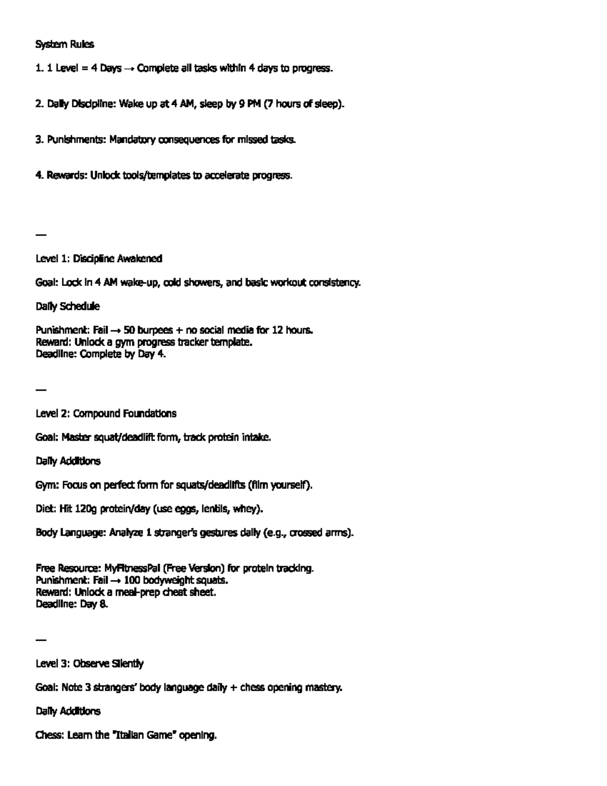 Practical Notes for System Rules 1: Level Up Your Discipline & Skills ...