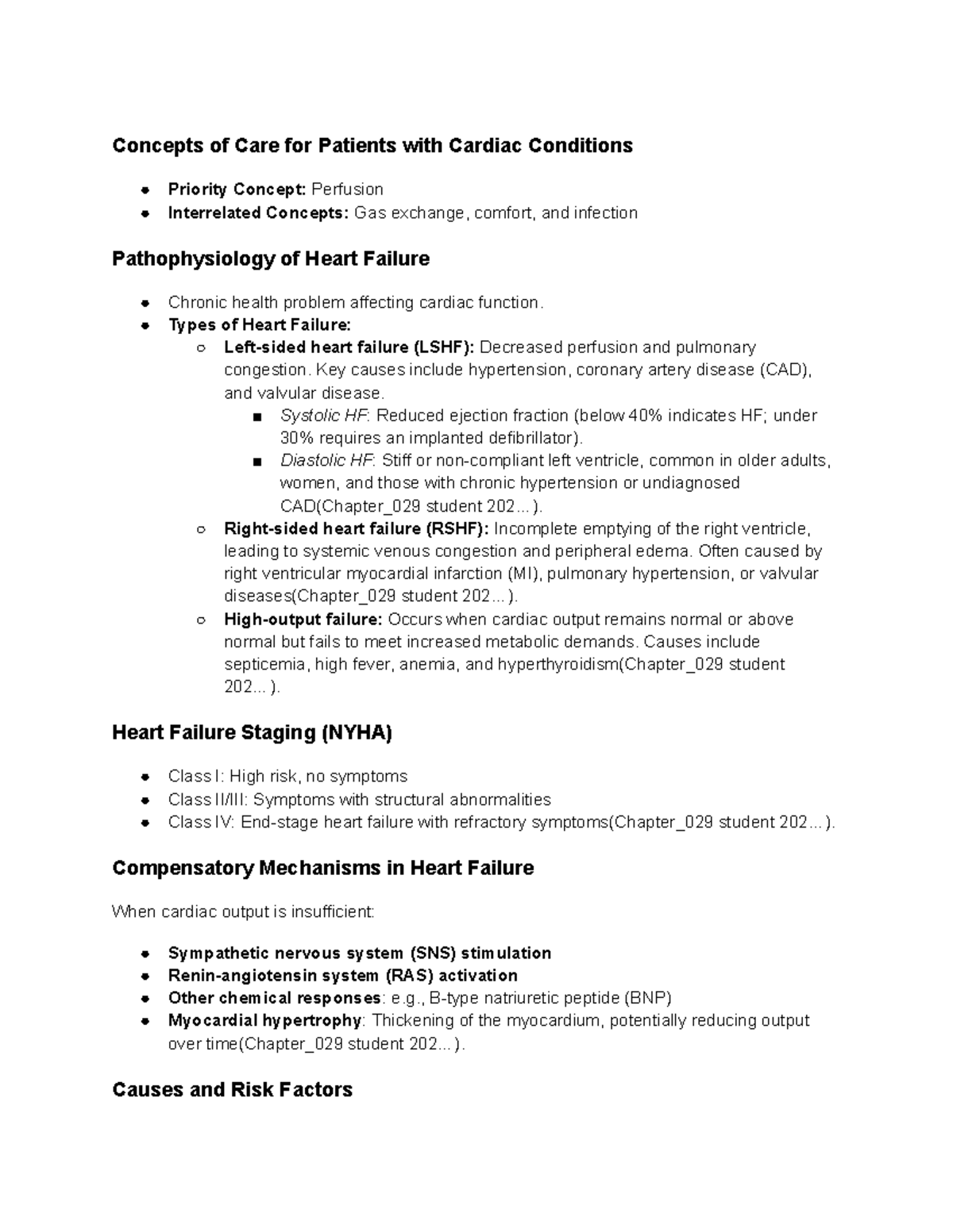 Chapter 29: Concepts of Care for Cardiac Conditions - Heart Failure ...