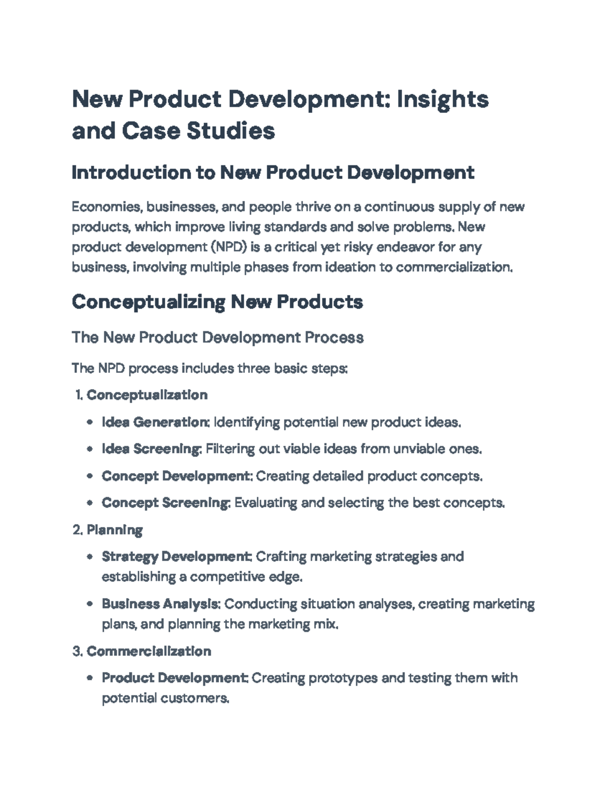 New Product Development Insights: Processes, Successes, and Failures ...