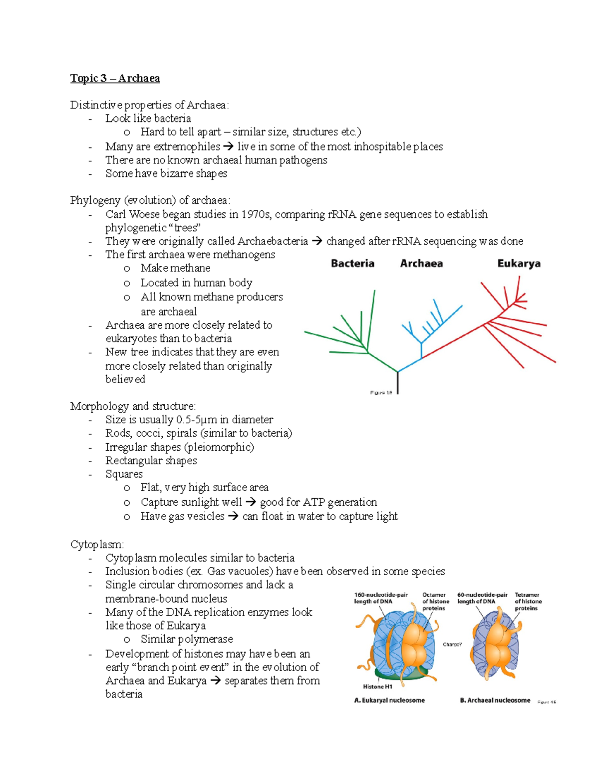 Topic 3 - Archaea: Comprehensive Unit Notes on Extremophiles and ...