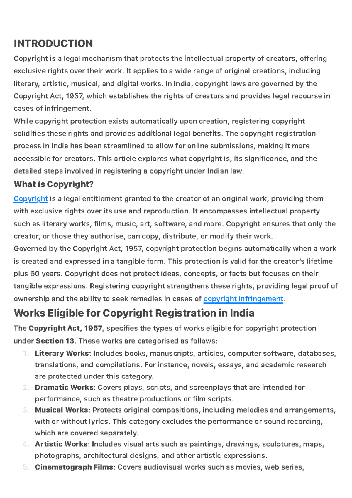 Copyright Registration Process in India: A Comprehensive Guide - Studocu