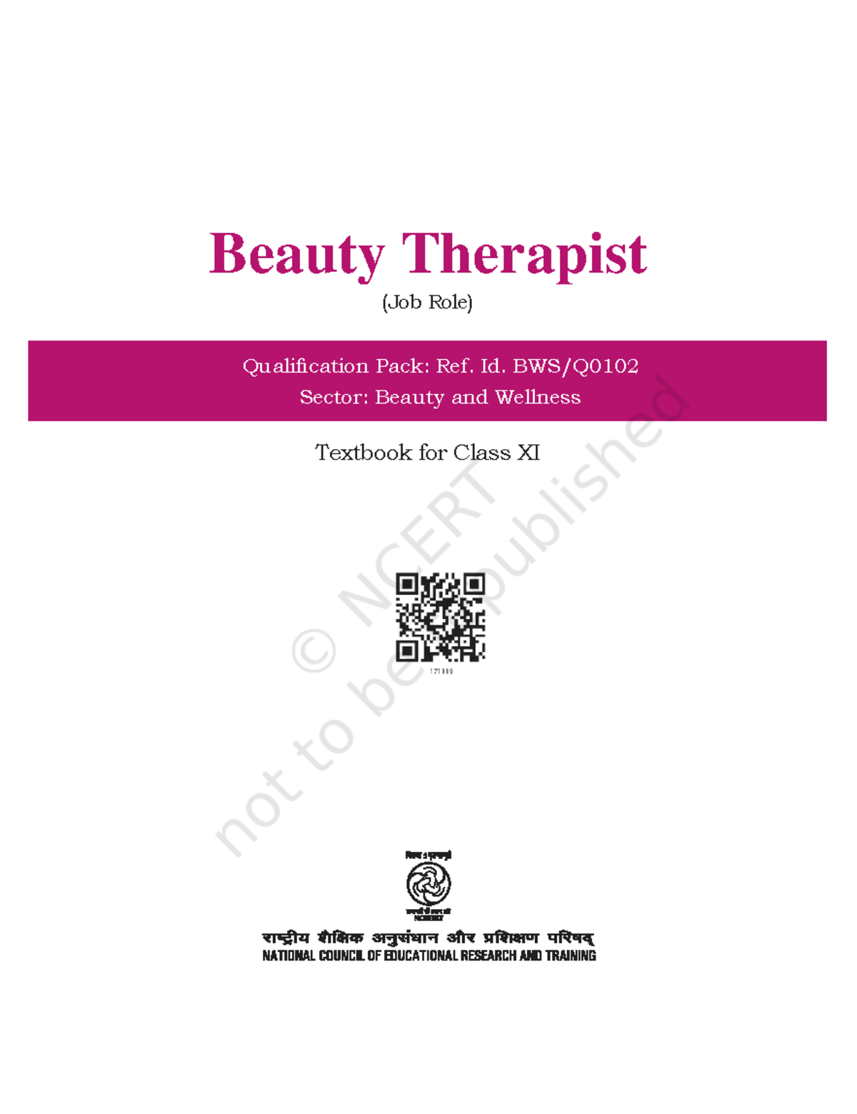 Beauty Therapy Learning Material for Class XI: Qualification Pack - Studocu