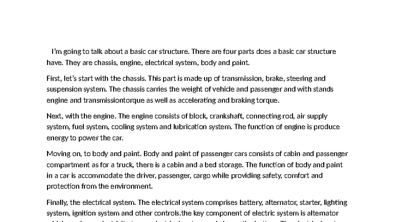 Basic Car Structure: Introduction to Chassis, Engine, Body & Electrical ...