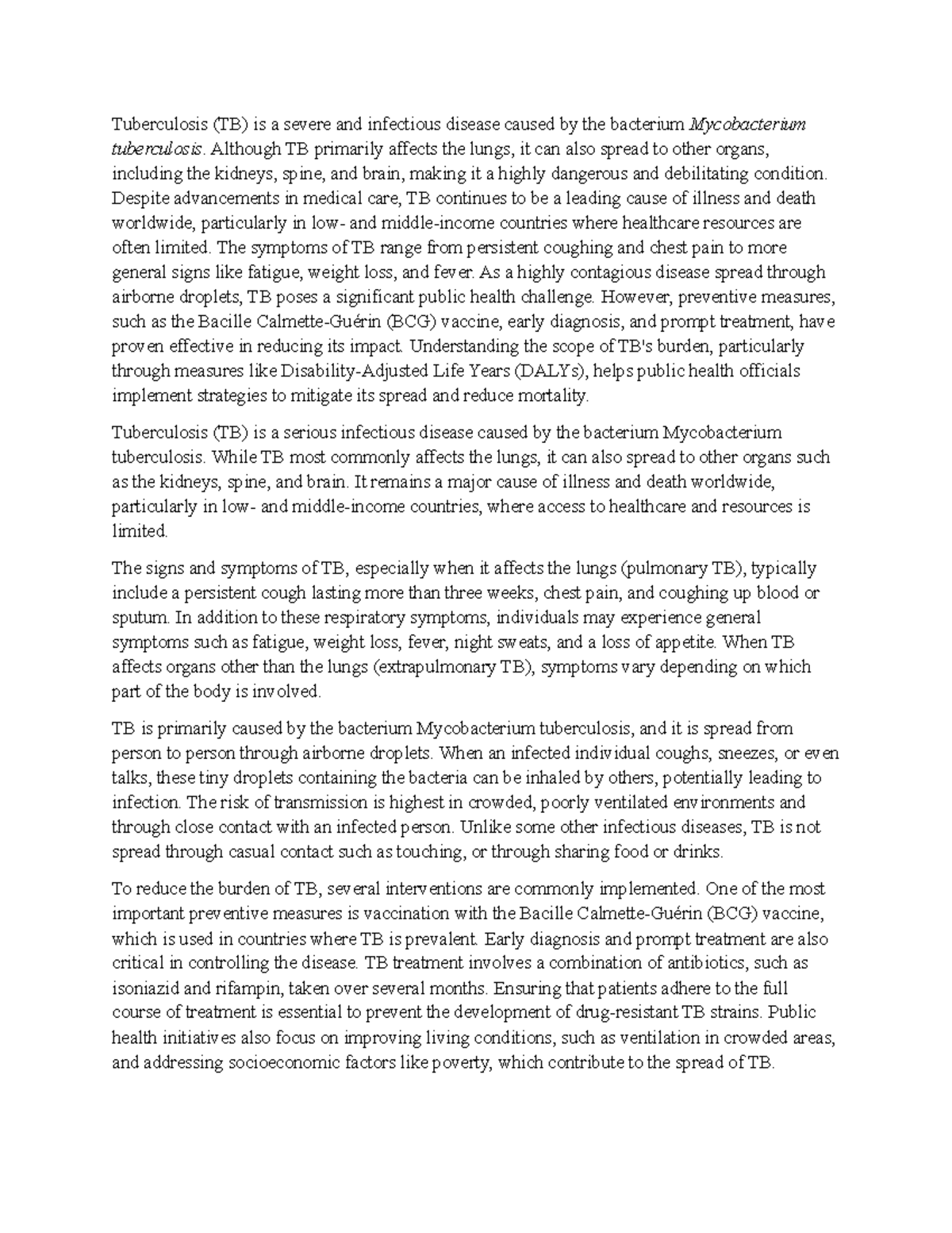 HS 3311 TB - Understanding and Controlling Tuberculosis in Attistan ...