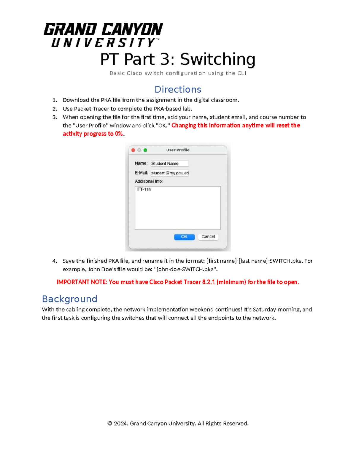 ITT-116-RS-T3: Basic Cisco Switch Configuration Lab Guide - Studocu