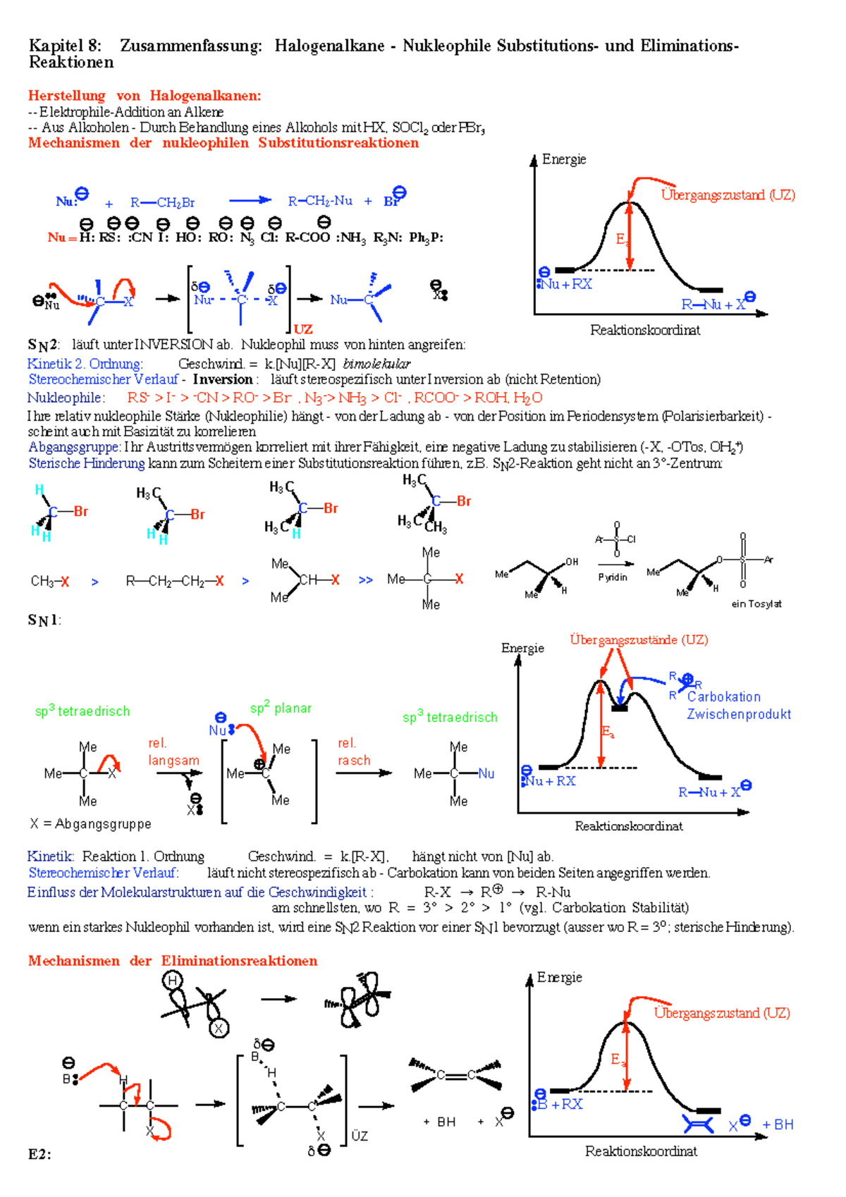 Kapitel 8: Halogenalkane - Nukleophile Substitution & Eliminierungen ...
