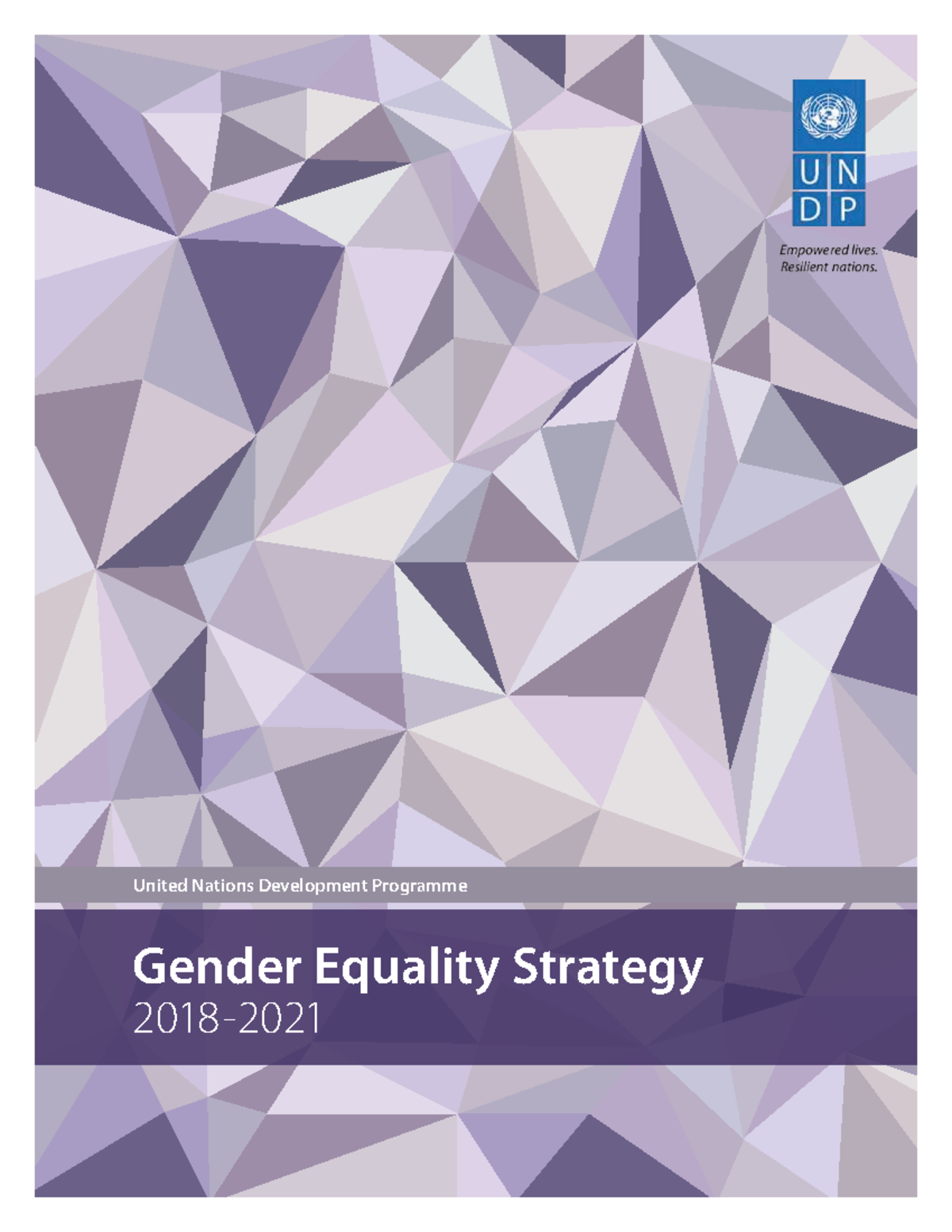 UNDP Gender Equality Strategy 2018-2021: A Path to Sustainable ...
