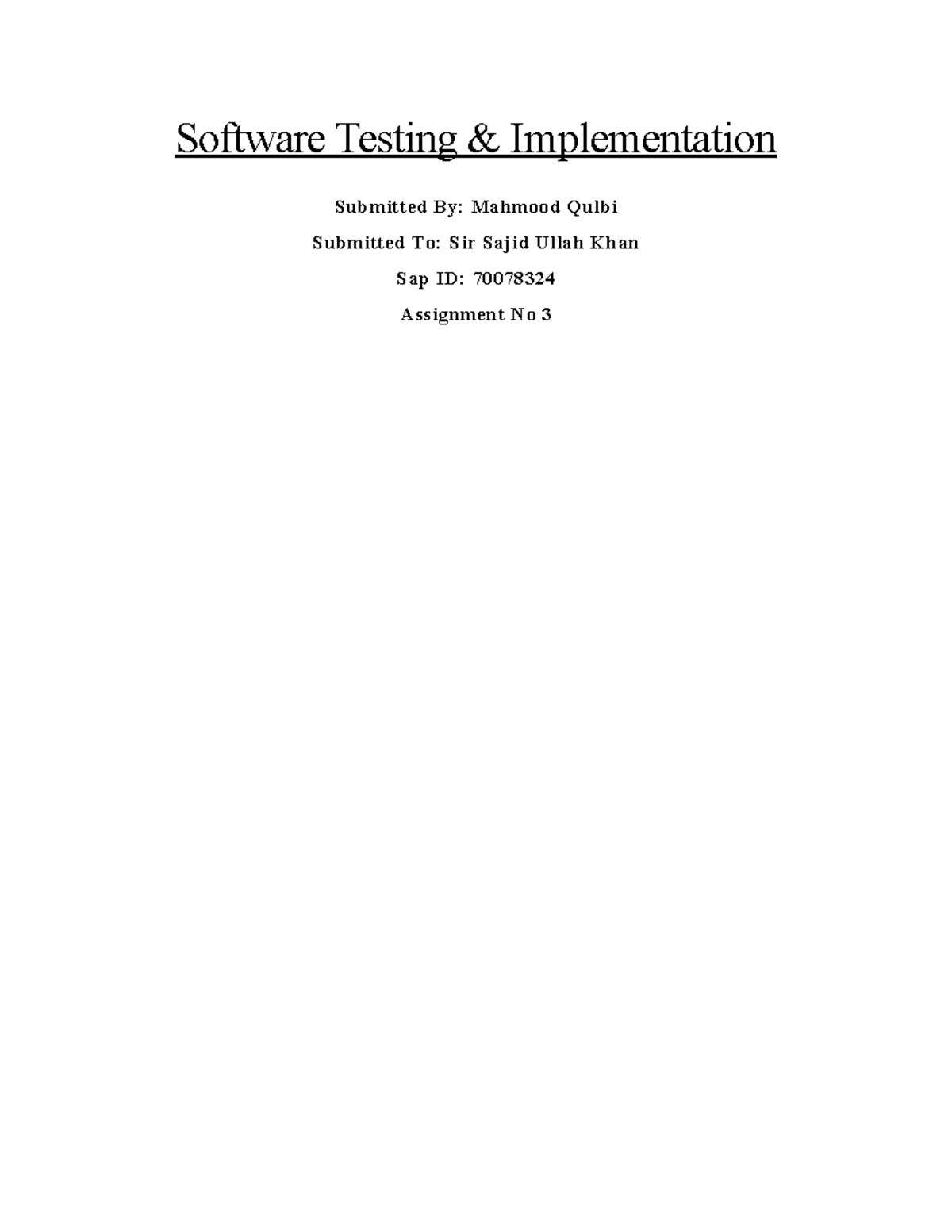Assignment 3: Exploring Black Box Testing in Software Industries - Studocu