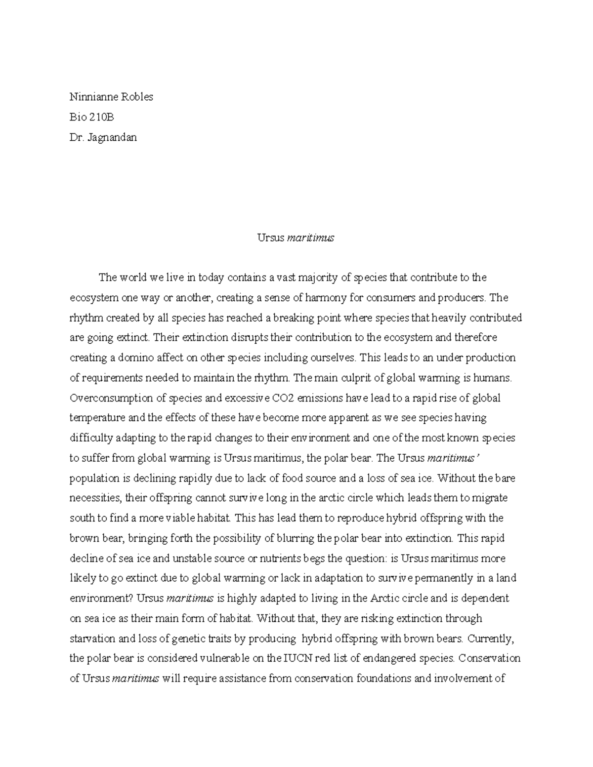 Research bio paper - Notes for those who did biology - Ninnianne Robles ...