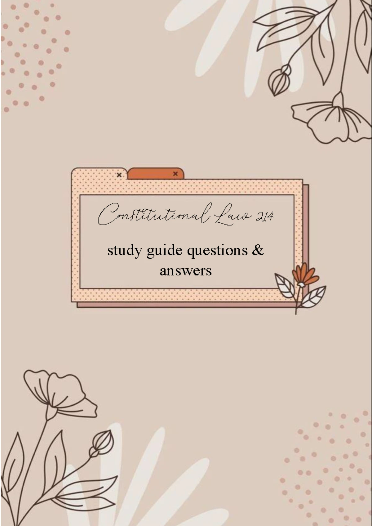 Con Law 214 - A2S1 Study Guide Overview for 2024 Exam - Studocu