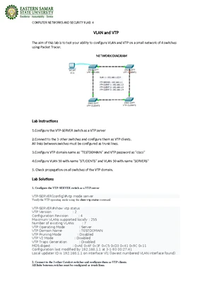 CNS 105 Lab 5 - Configuring Port Security on Cisco Switches - Studocu