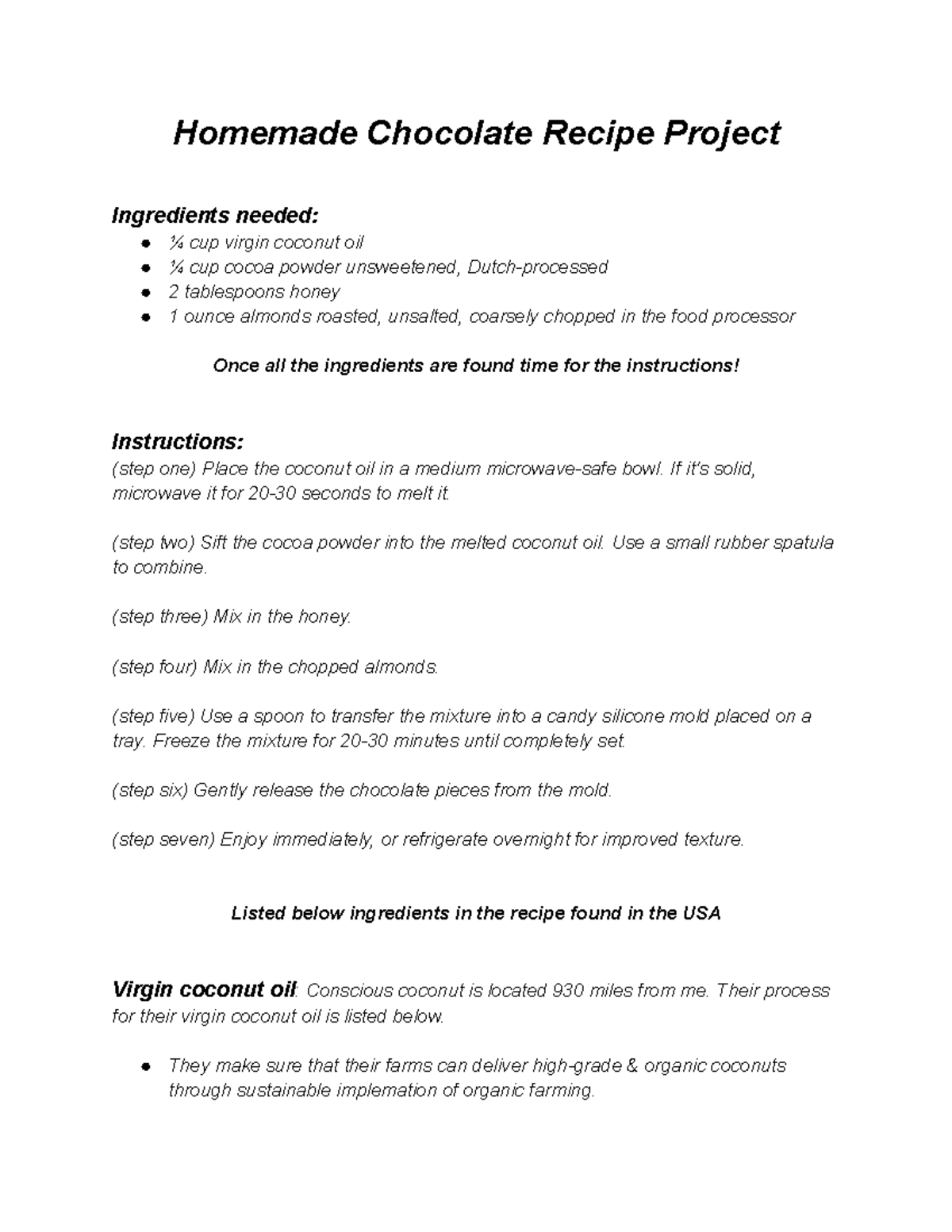Project Making Chocolate - Homemade Chocolate Recipe Project ...