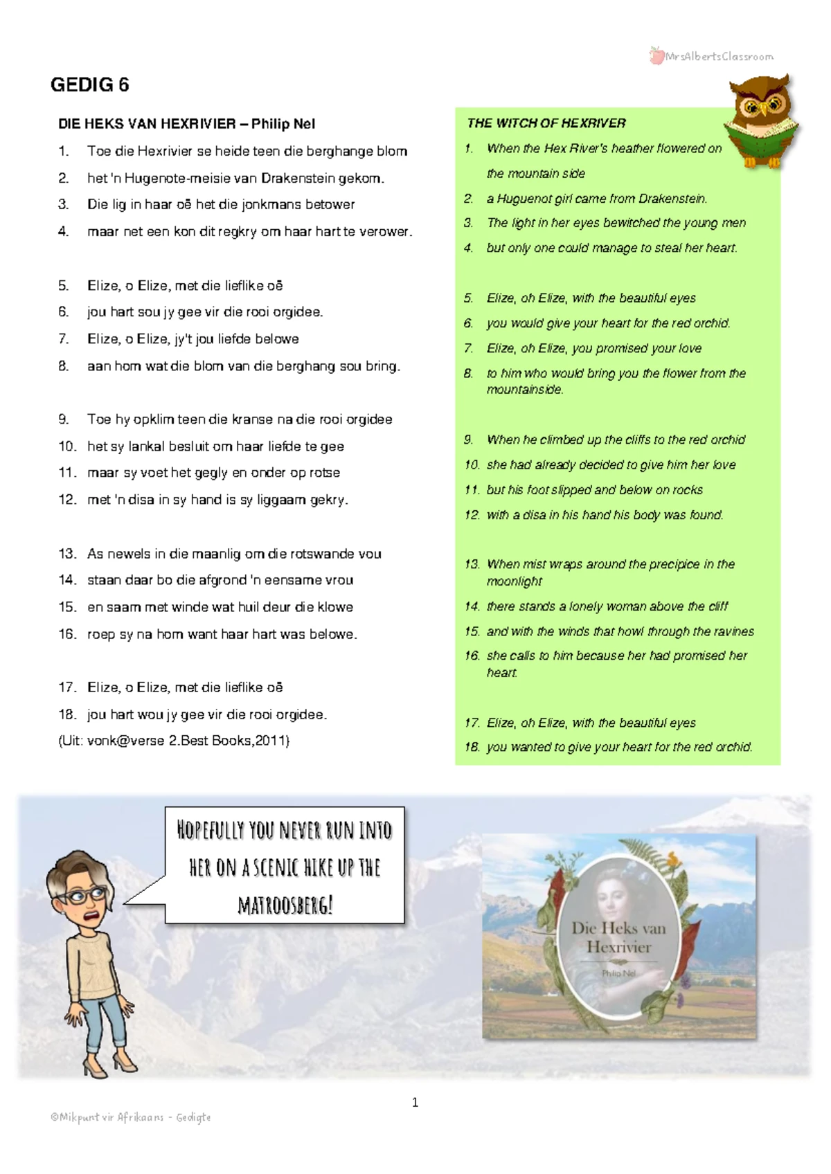 Graad 12 Afrikaans HL Final Exam Study Guide: Gedigte Analyzed - Studocu