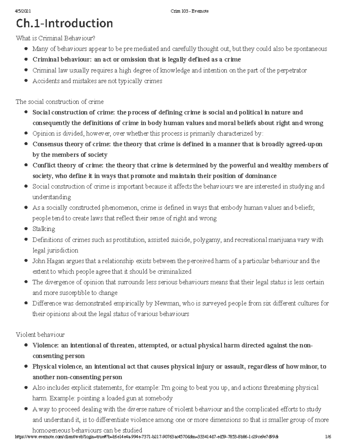 Crim 103 - ch 1 - ch 1 textbook notes - Ch-Introduction What is ...