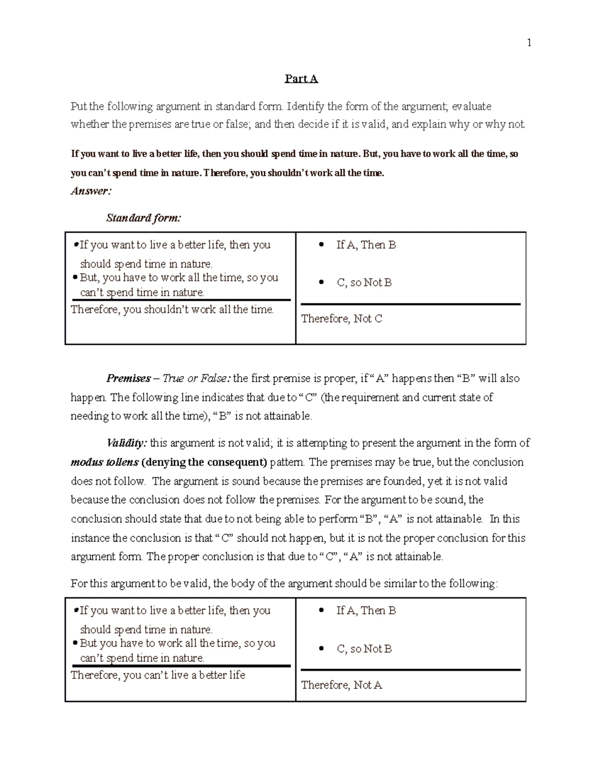 PHIL 202: Examining Validity and Fallacies in Arguments - Assignment 2 ...