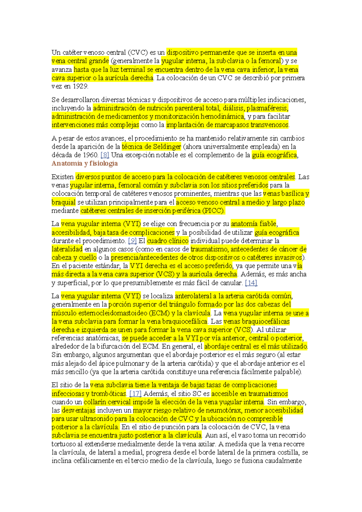 Técnicas y Consideraciones para la Inserción de Catéter Venoso Central ...
