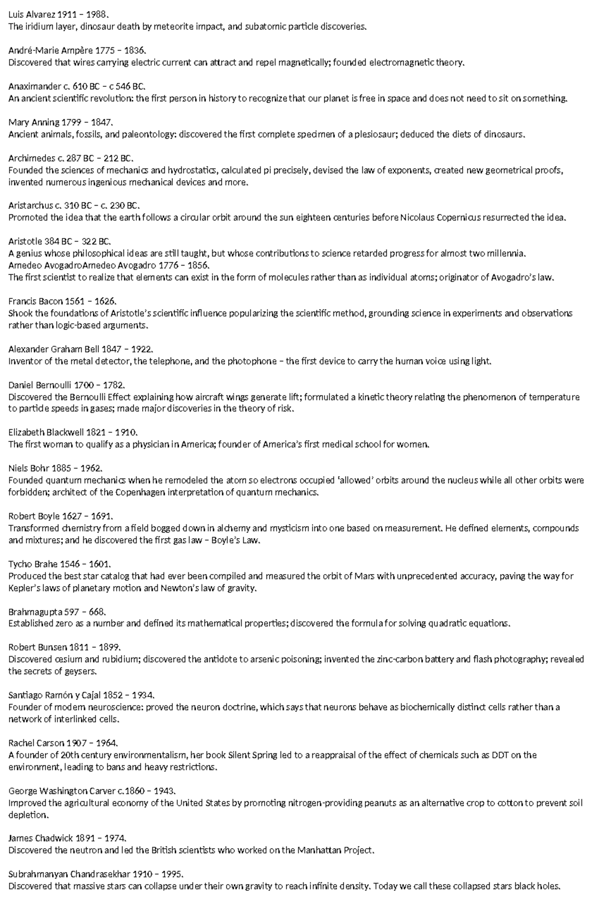 Famous Scientists and Their Contributions: A Comprehensive Overview ...