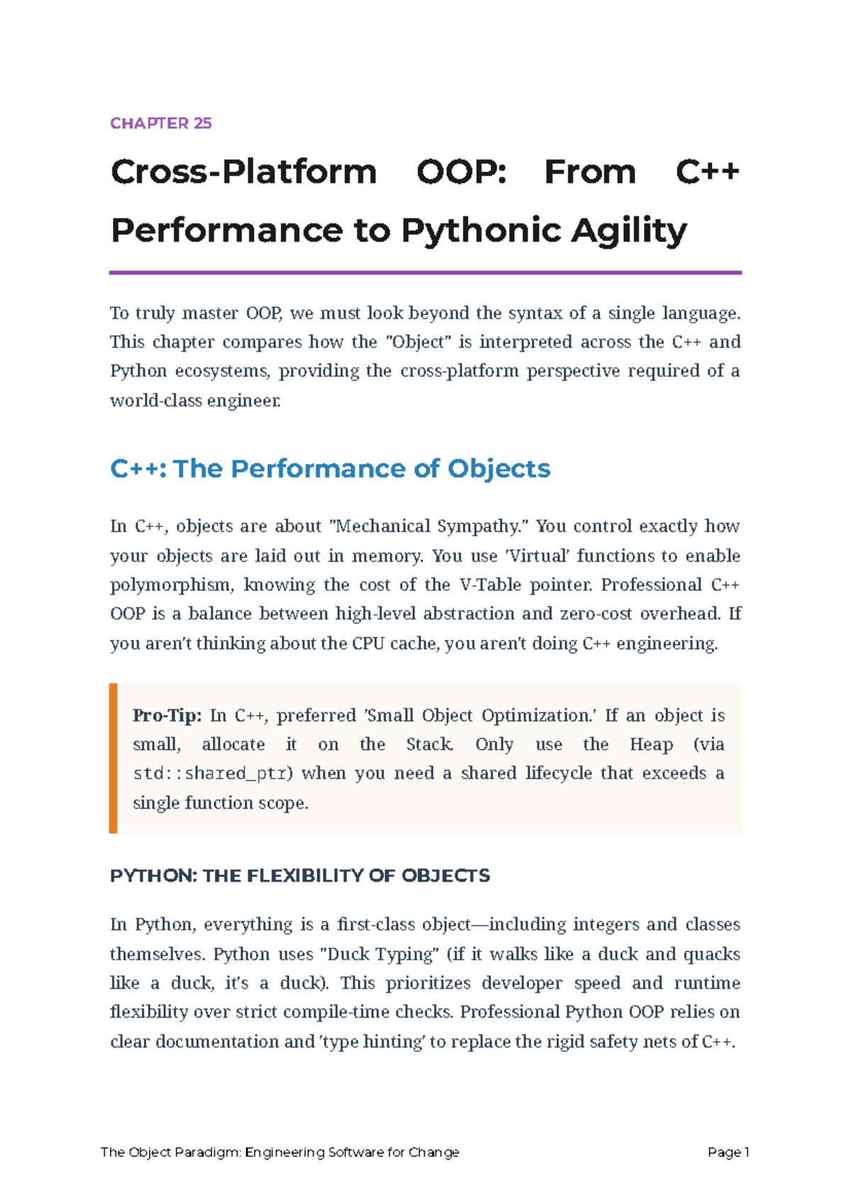 CHAPTER 25 OOP: Performance vs Pythonic Agility (PC6X3k) - Studocu