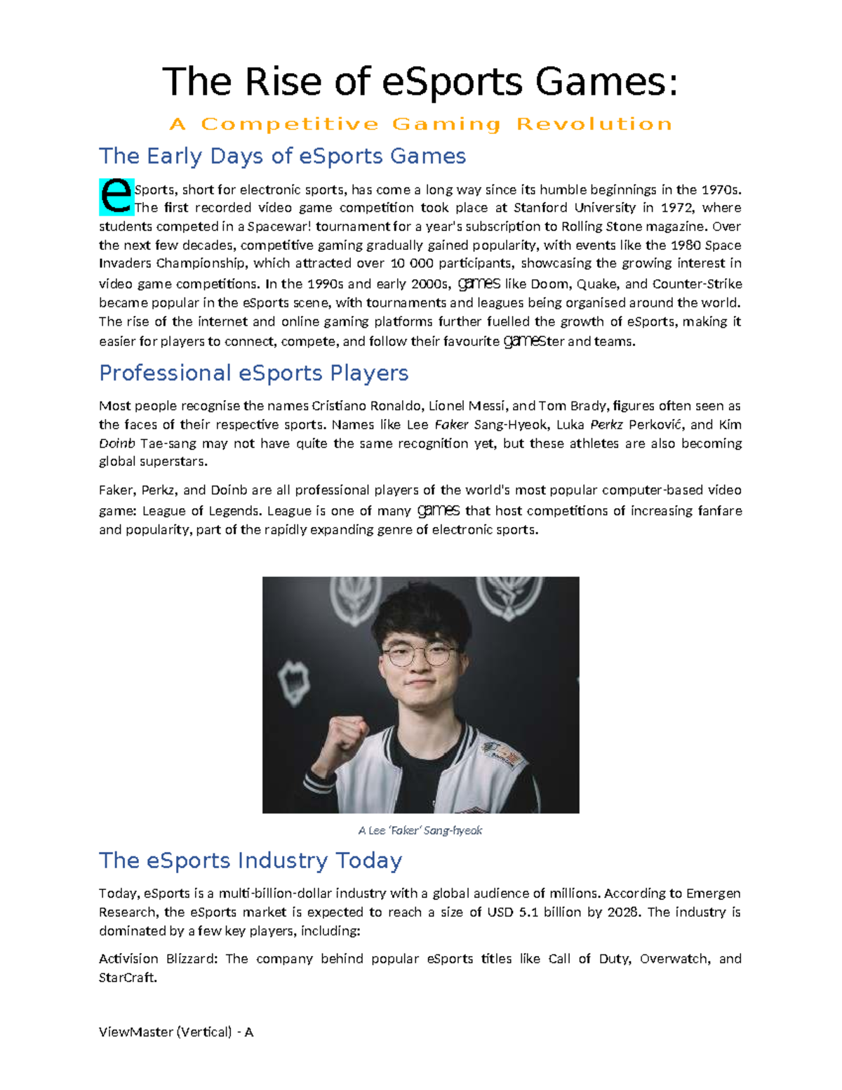 The Evolution of eSports: From 1970s Beginnings to a Global Industry ...