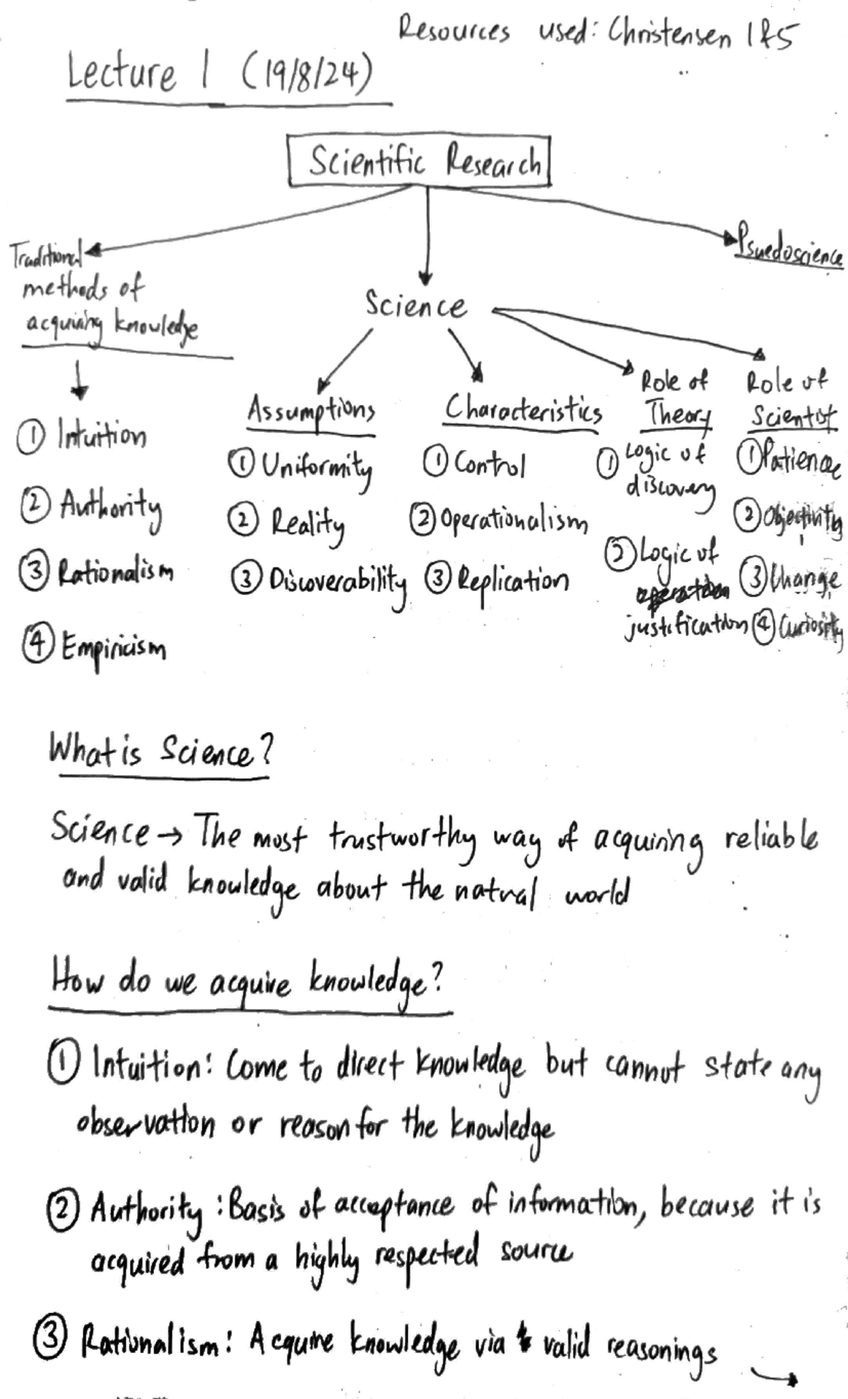 PL2131 Notes - summary - Resources used: Christensen 185 Lecture ...