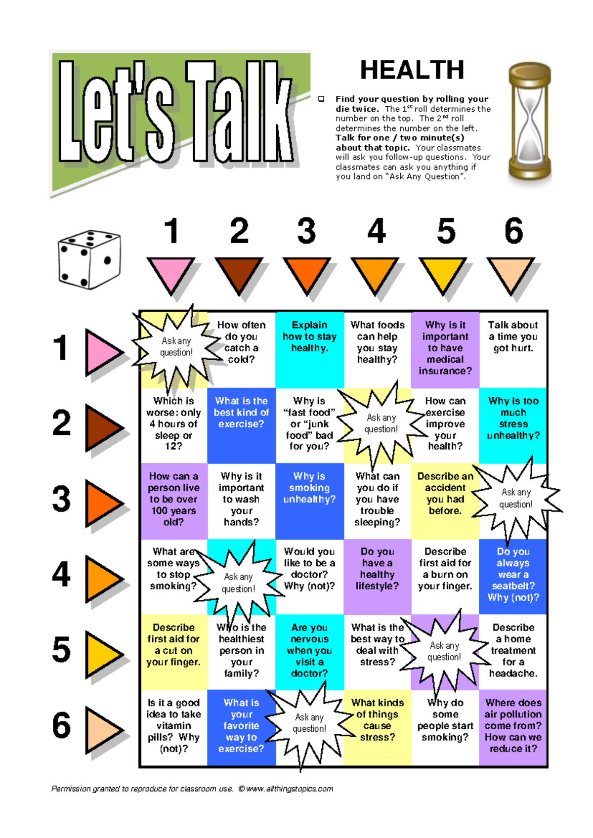 HEALTH 101: Engaging Board Game on Health Topics and Questions - Studocu