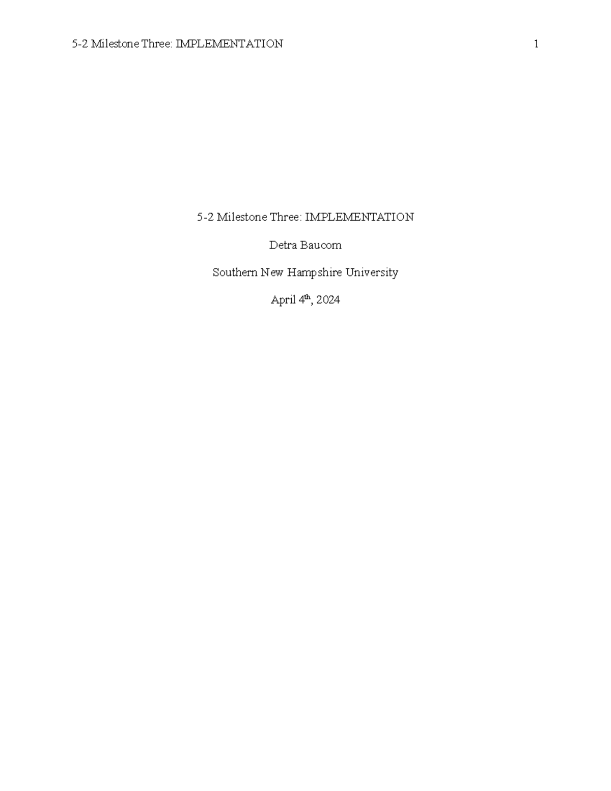Db HIM-220 - Milestone 3: EHR System Implementation Insights - Studocu