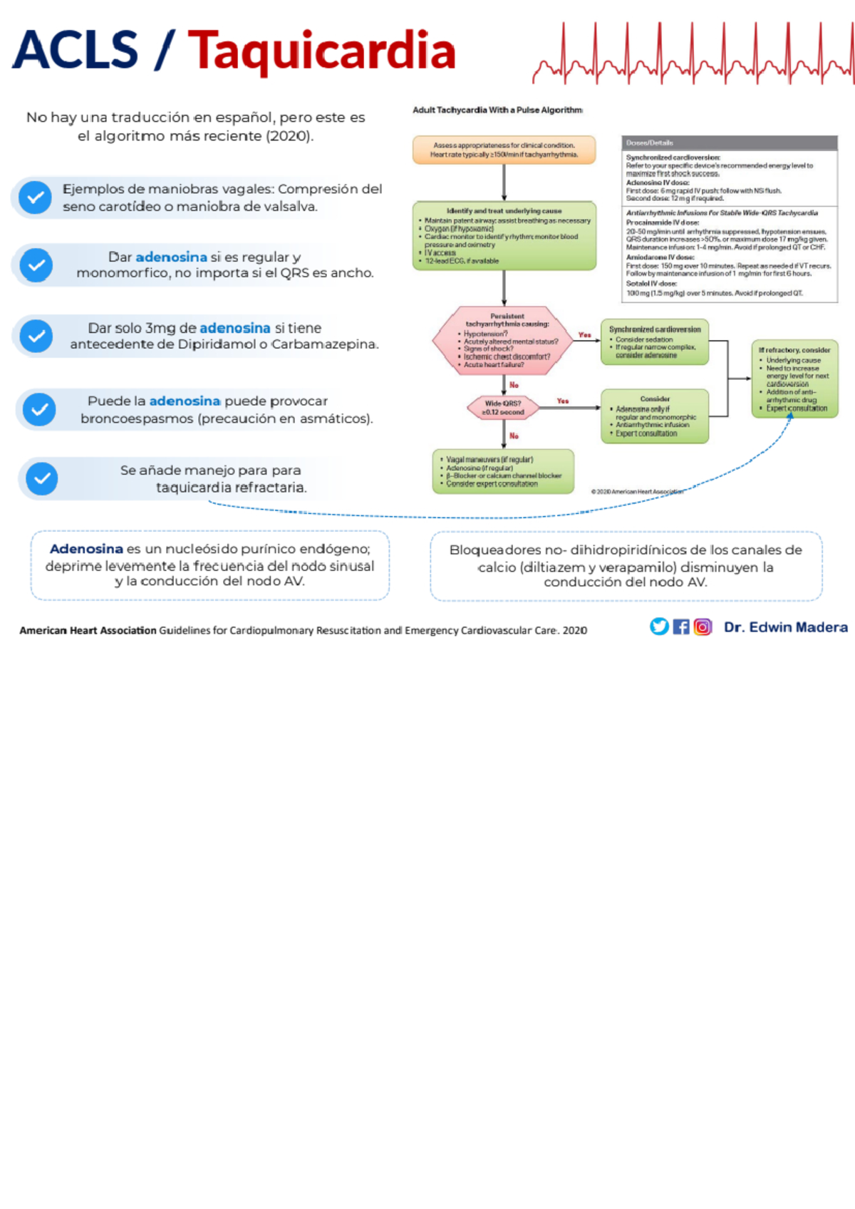 ACLS Taquicardia: Adult Tachycardia Algorithm (2020) - Studocu