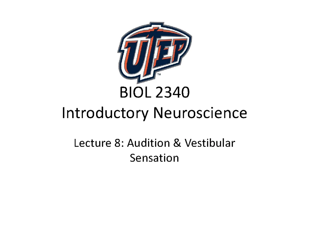BIOL 2340 Lecture 10: Motor Control in Introductory Neuroscience - BIOL ...