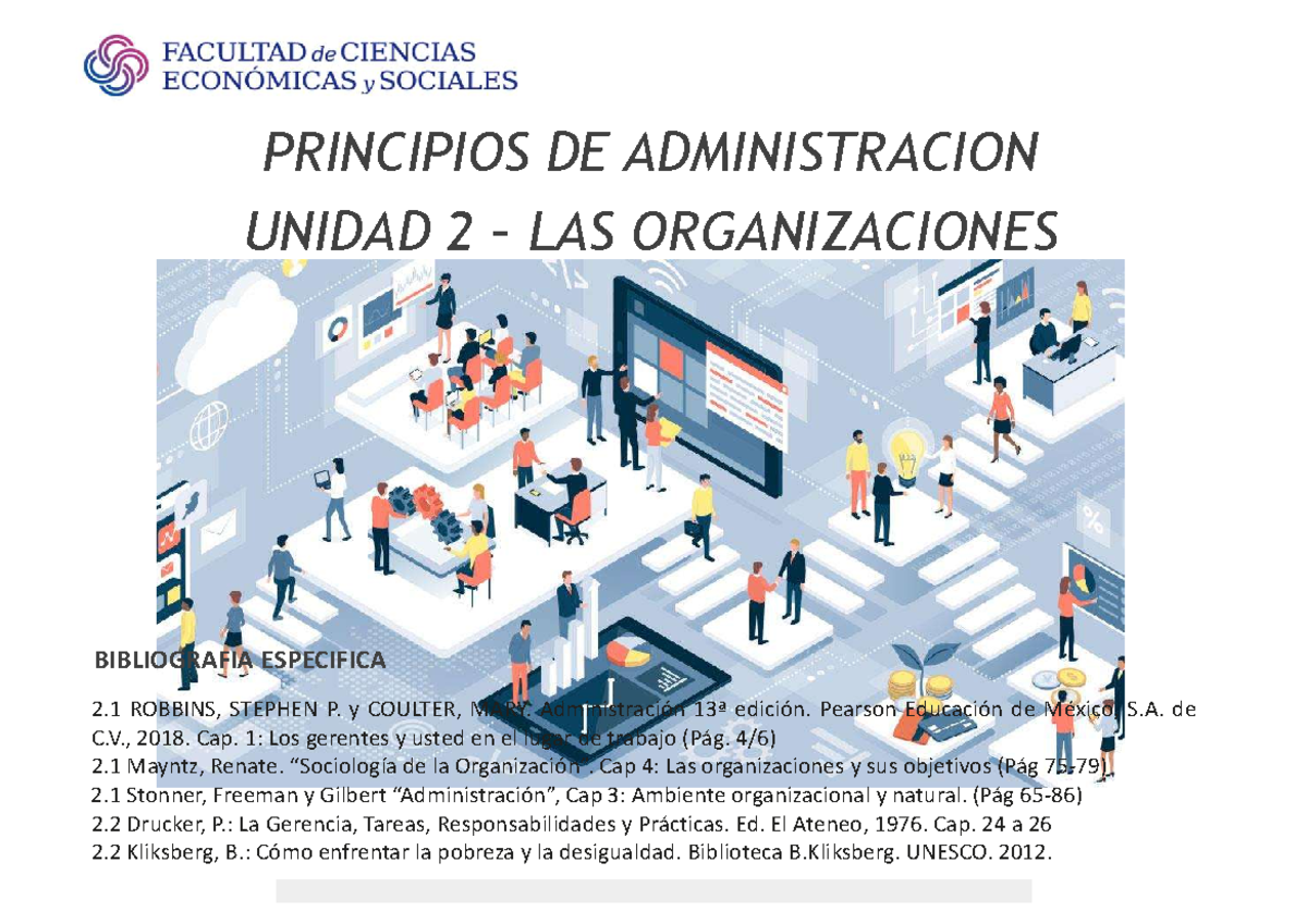 Unidad 2 - Administración: Las organizaciones y su entorno - Studocu