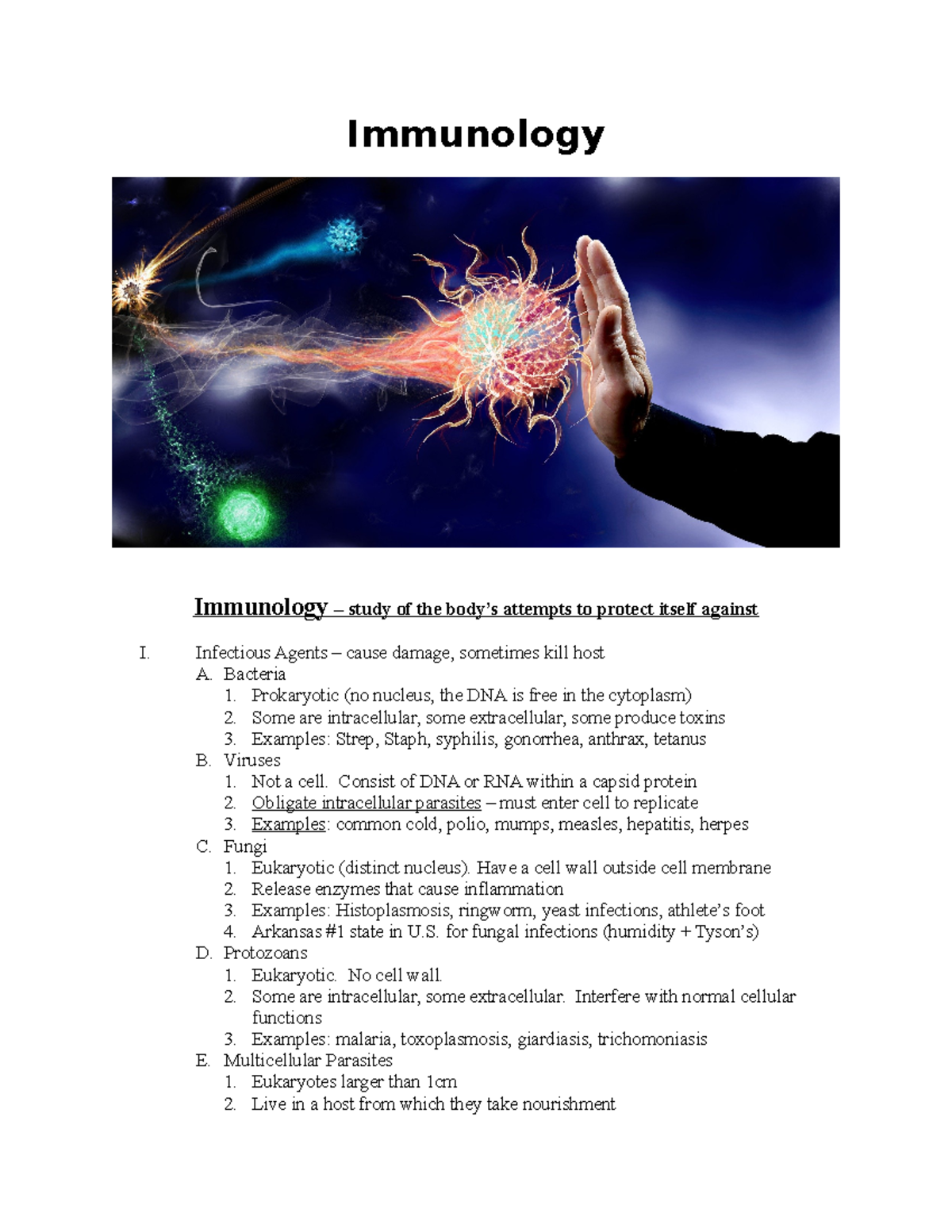 Immunology 101 - Understanding the Immune System's Response - Studocu