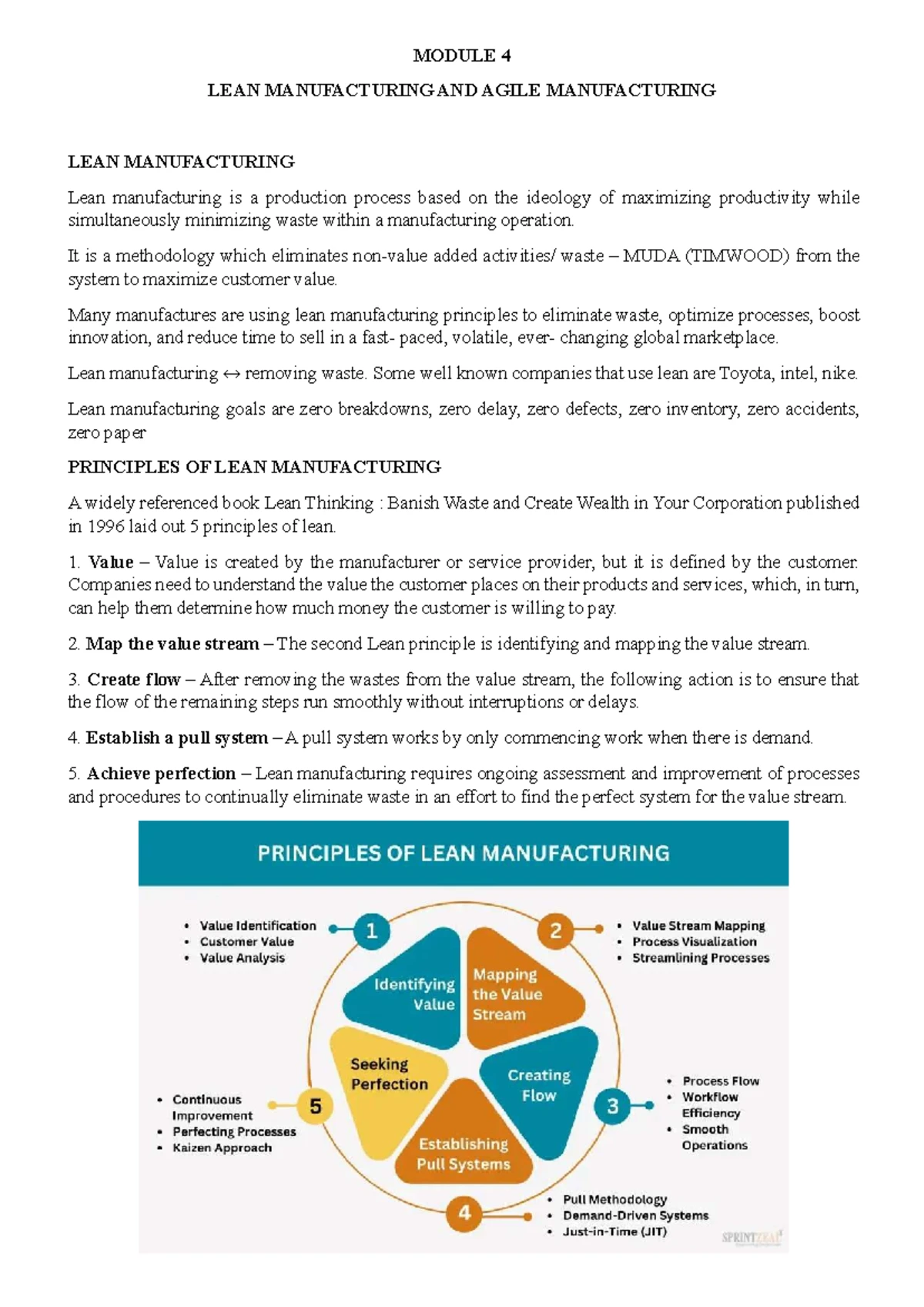 mod 4 INDUSTRIAL AND SYSTEMS ENGINEERING - AGILE MANUFACTURING Agile ...