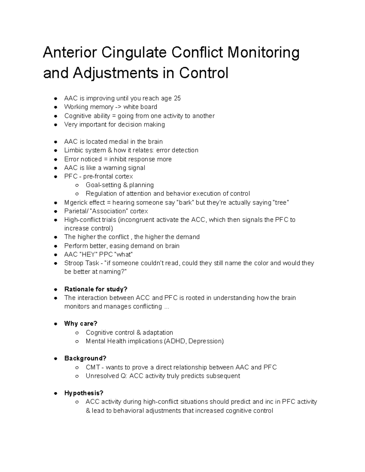 AAC Research Paper: Conflict Monitoring & Control Adjustments - Studocu