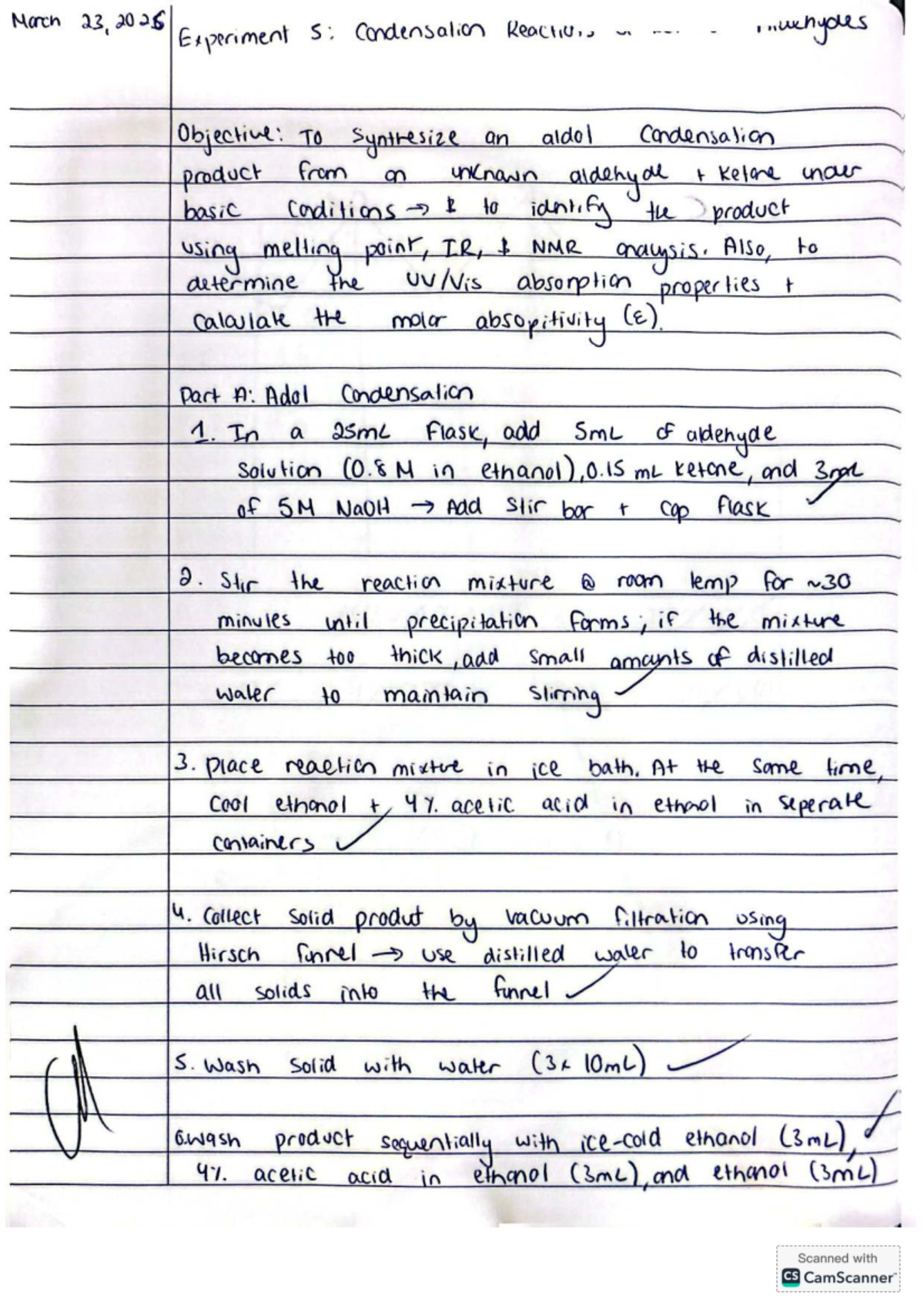 Moes 43, 025 S: Condensation Reaction Analysis Using NMR and UV-Vis ...