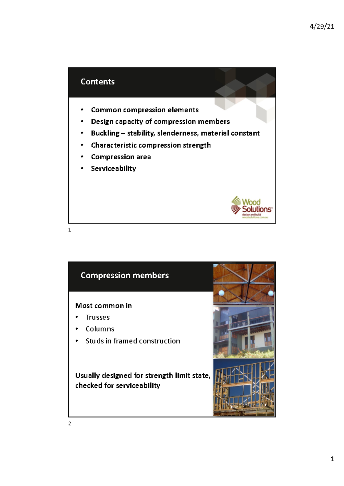 5.1 Design of compression members to AS1720 - Contents Common ...