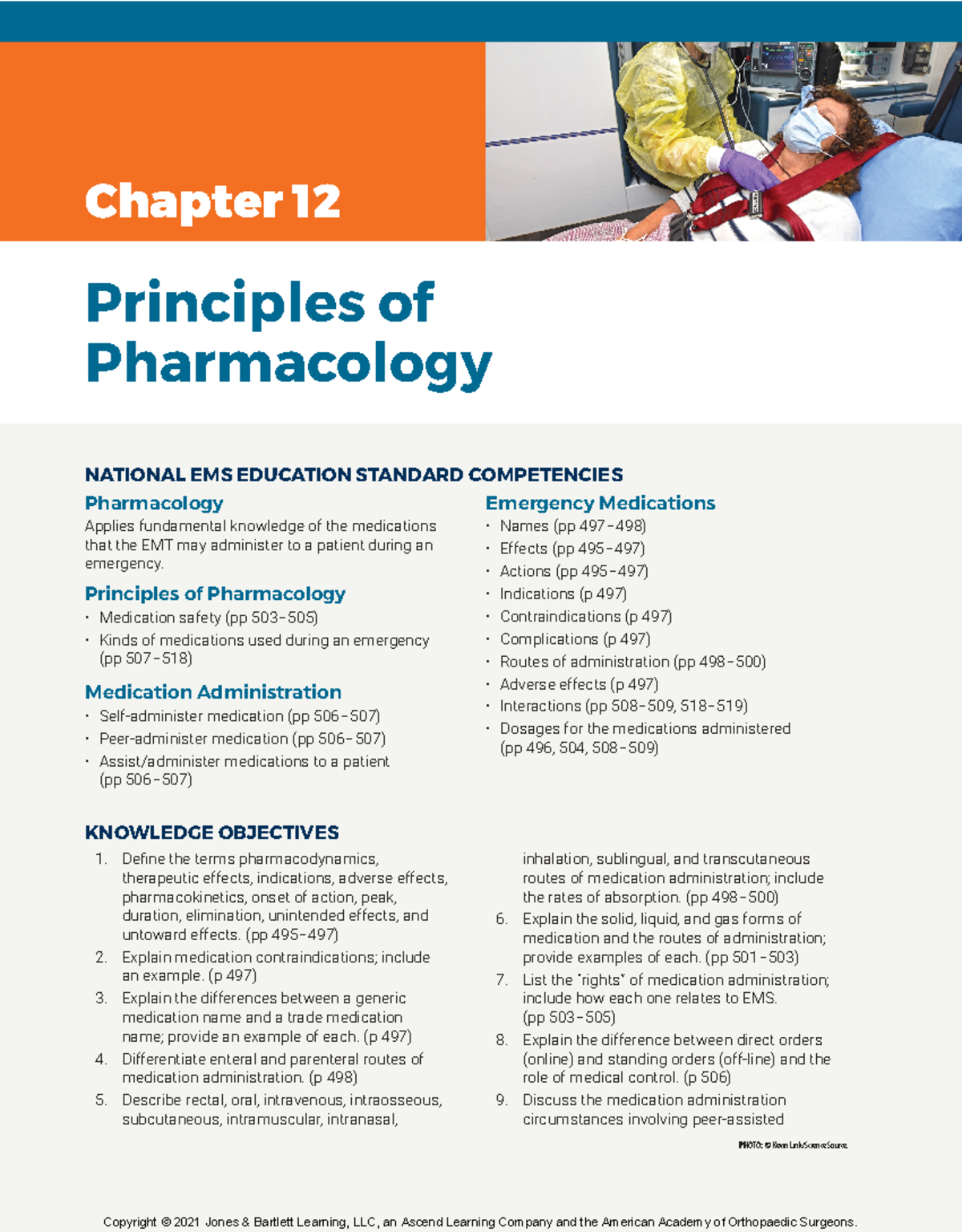 9781284243796 LOBJ CH12 - Principles of Pharmacology NATIONAL EMS ...