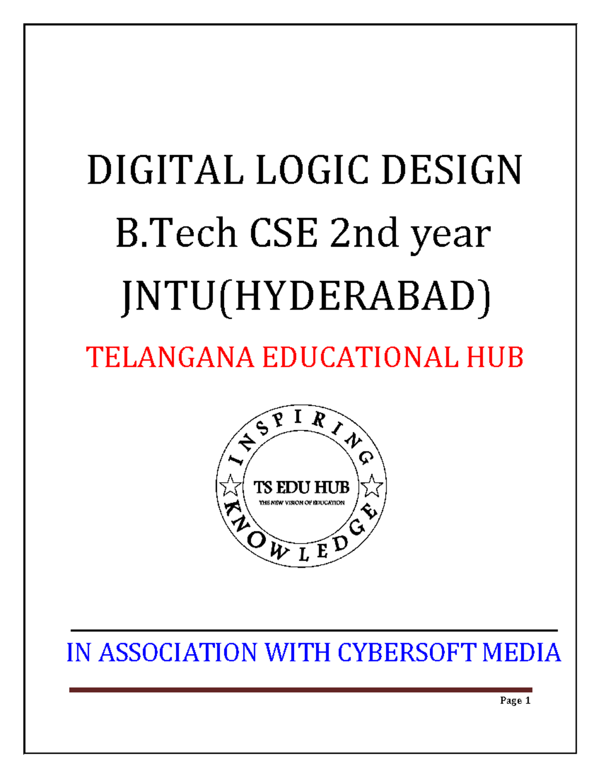 DLD Lecture Notes for B.Tech CSE 2nd Year - JNTU Hyderabad - Studocu