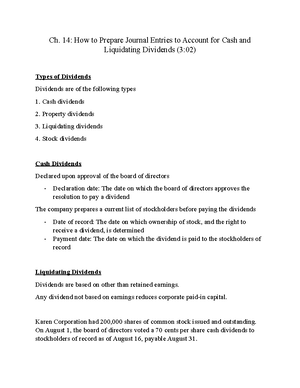 [Solved] The declaration record and payment dates in connection with a ...