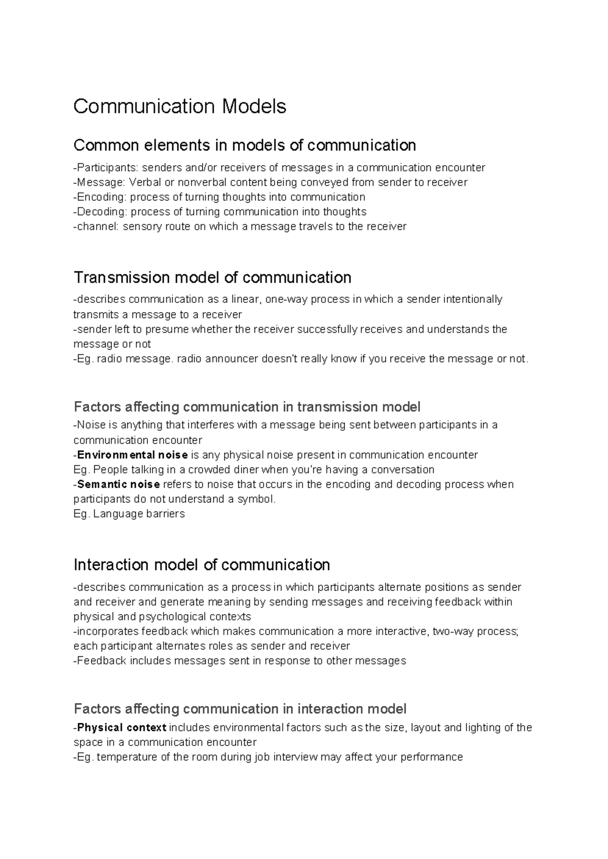 NM1101X Communication Models and Effects in New Media and Society - Studocu