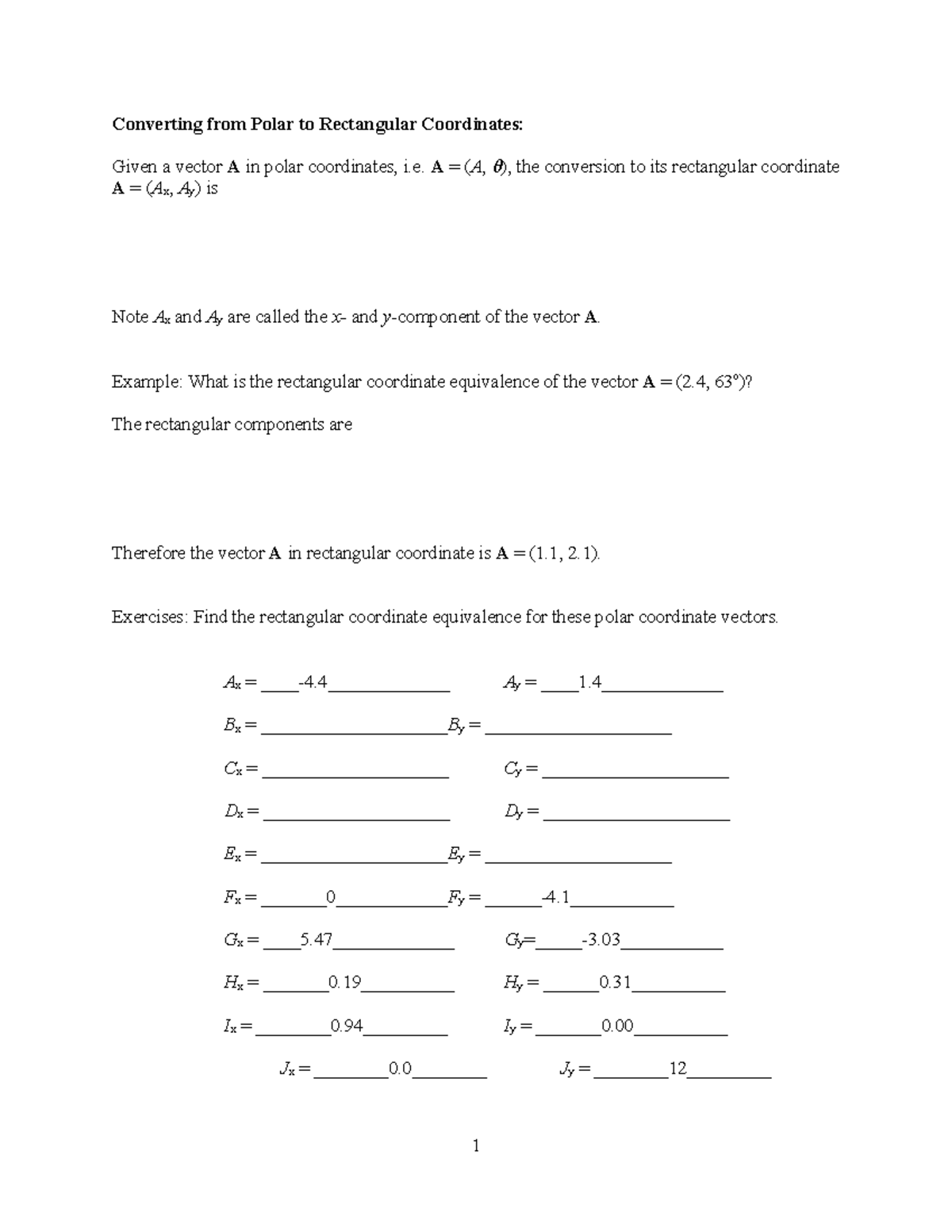 Conversion between Polar and Rectangular Coordinates question ...