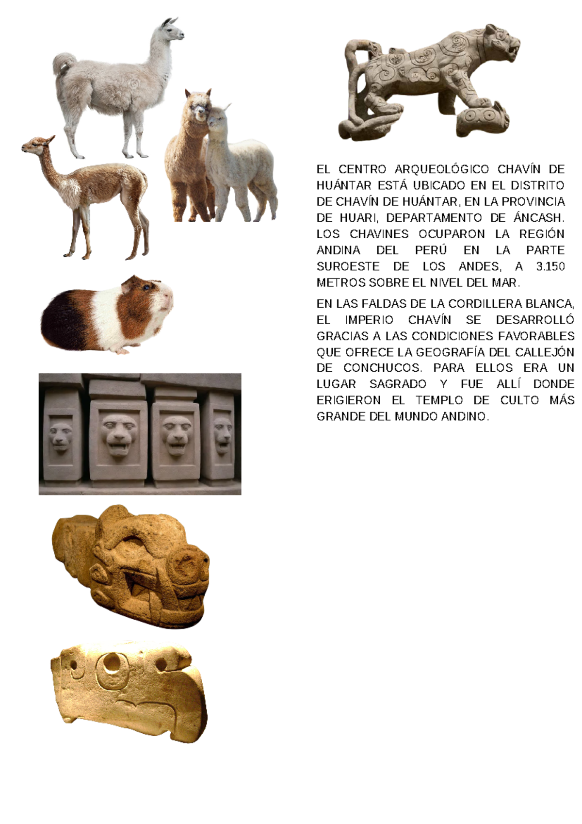 Cultura chavín - Informe - EL CENTRO ARQUEOLÓGICO CHAVÍN DE HUÁNTAR ...